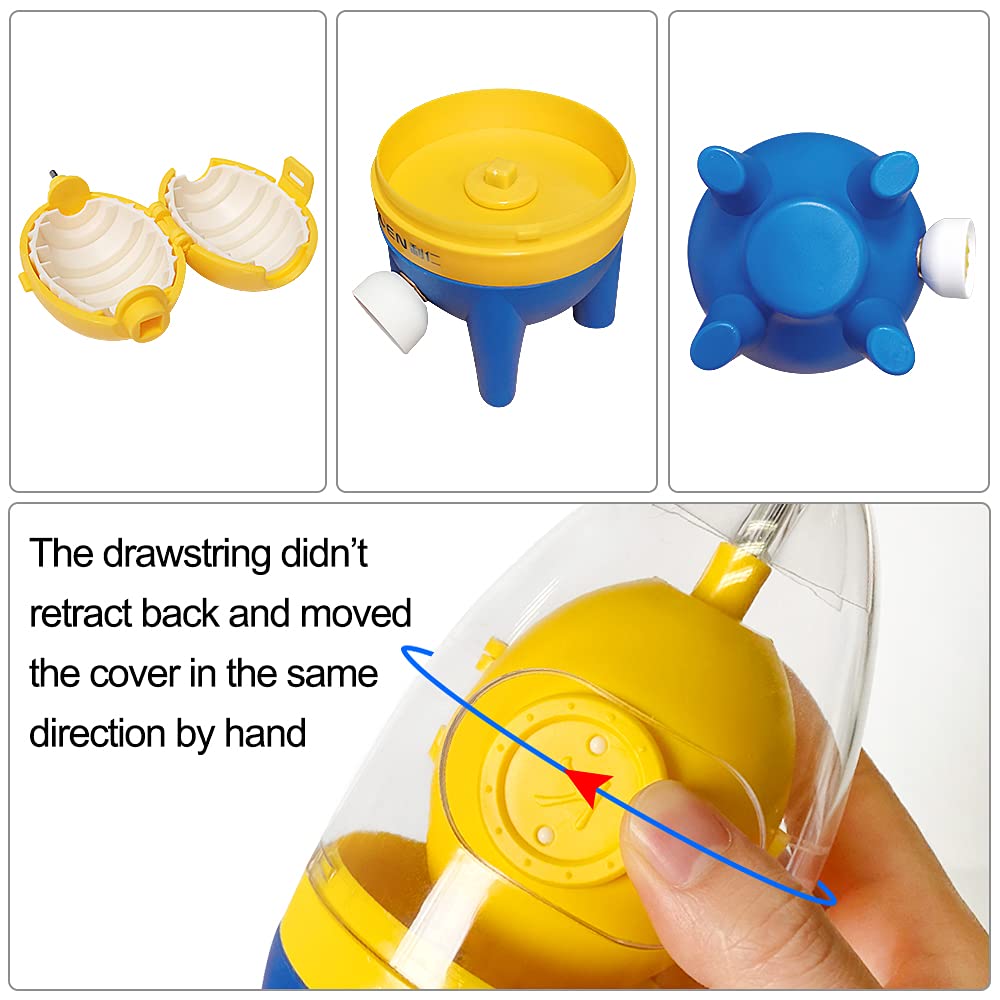 Golden Egg Maker - Manual Egg Puller & Scrambler, Portable Silicone Yolk Mixer with Drawstring for Perfectly Mixed Eggs - Ideal for Breakfast, Baking & Cooking at Home