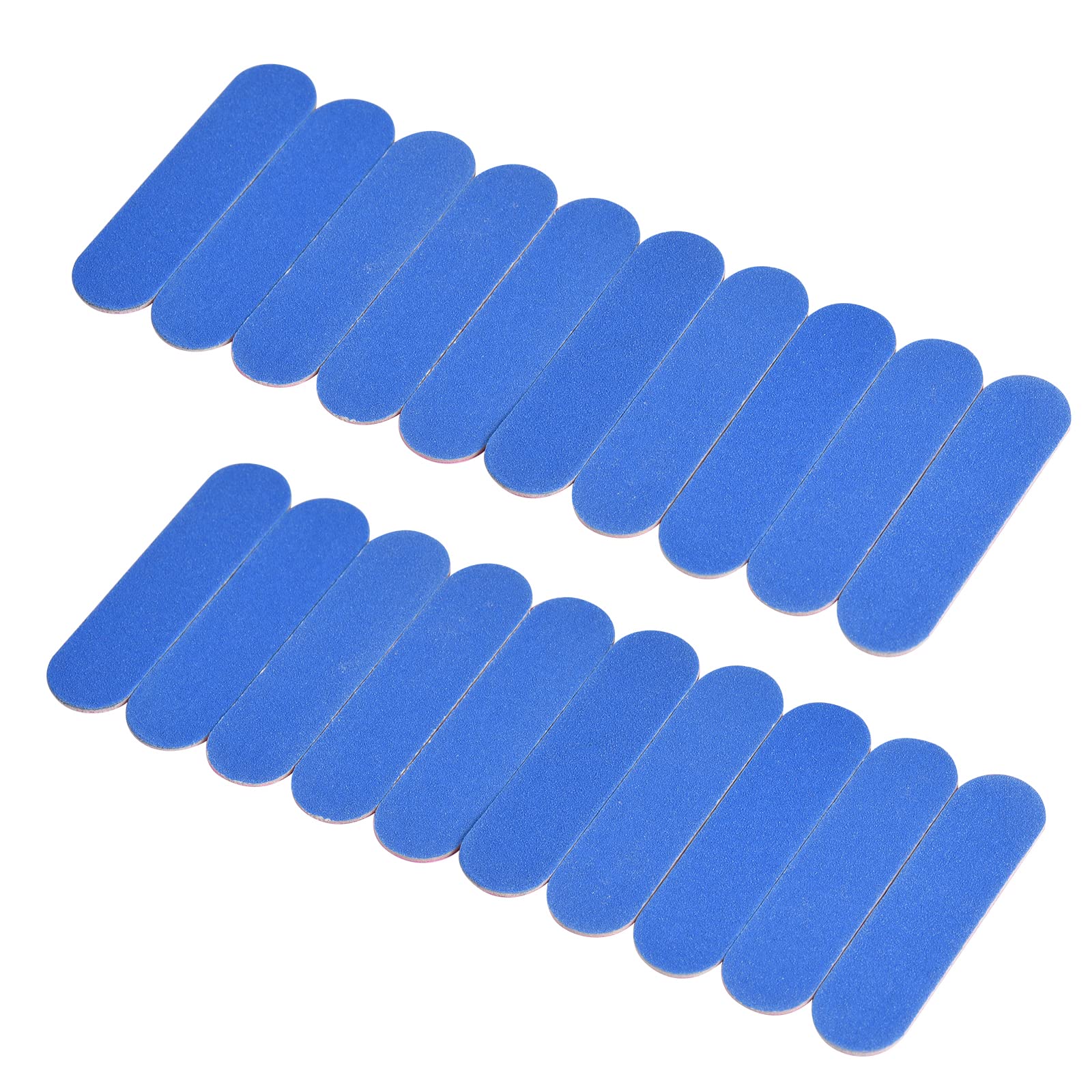 20Pcs Double-Sided Nail Files & Buffers - Professional Nail Sanding Blocks for Manicure, Pedicure & Nail Art - Blue DIY Nail Care Kit for Home & Salon Use