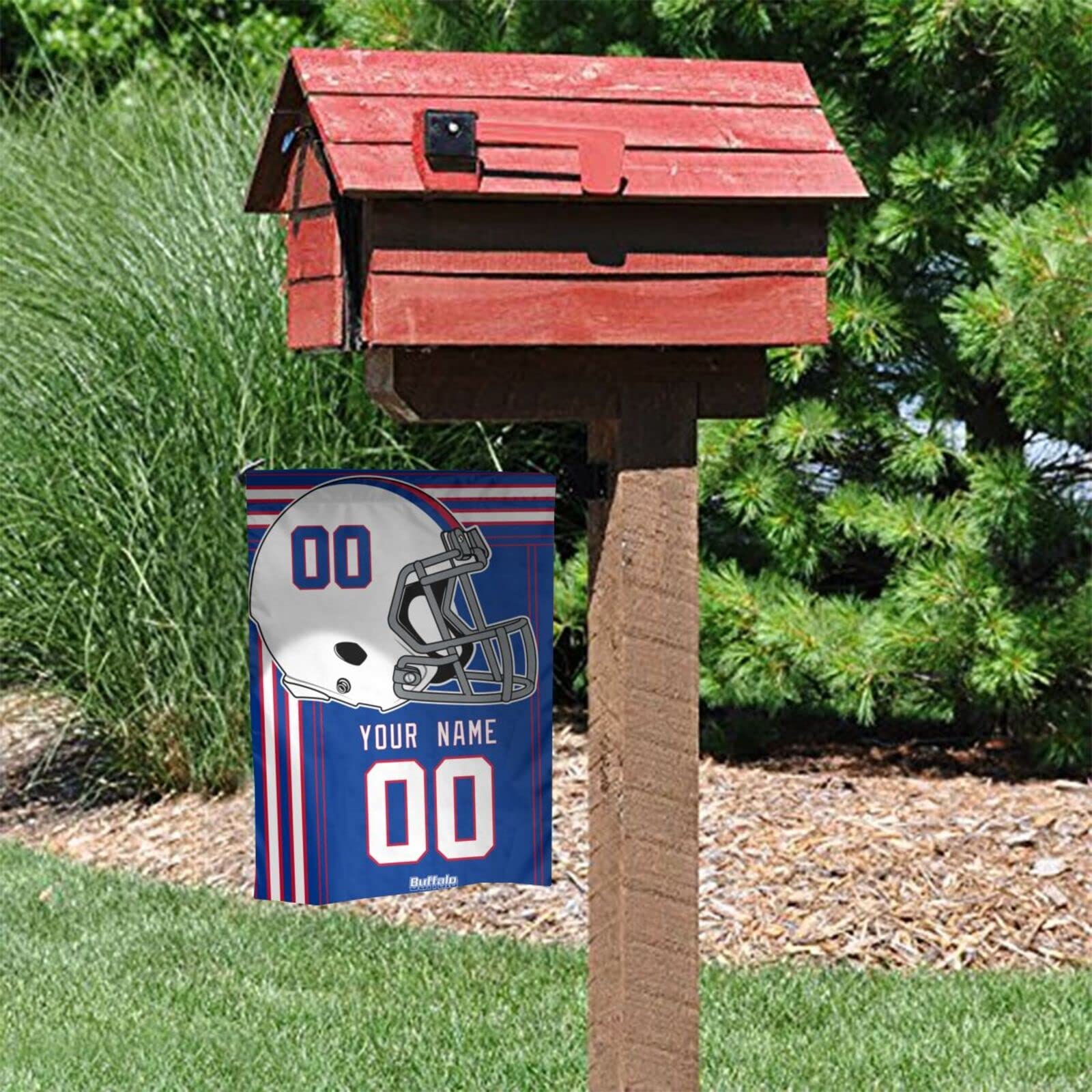 Double Sided Buffalo Garden Flag - Personalized Custom Name & Number - Perfect Gift for Sports Fans - Ideal for Yard Decor, Tailgating & Home Team Spirit
