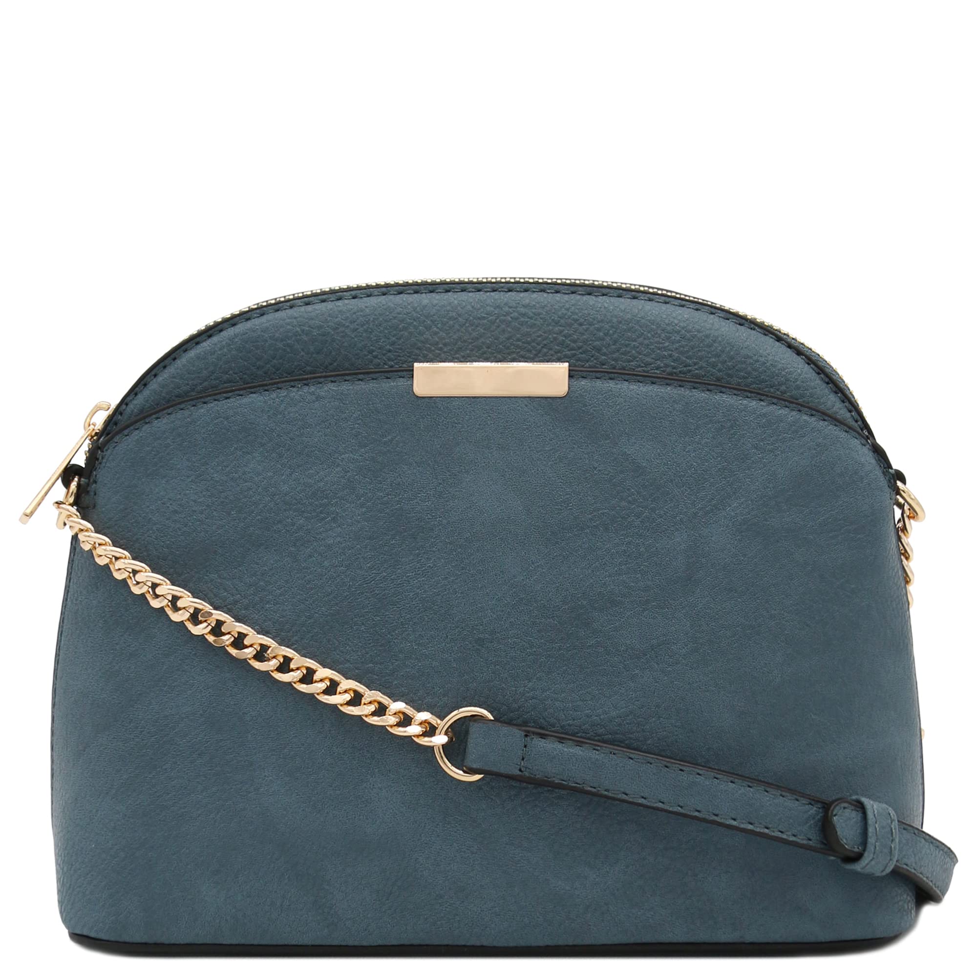 Stylish Faux Leather Small Dome Crossbody Bag with Chain Strap - Perfect for Women's Casual Outfits, Date Nights & Travel Accessories