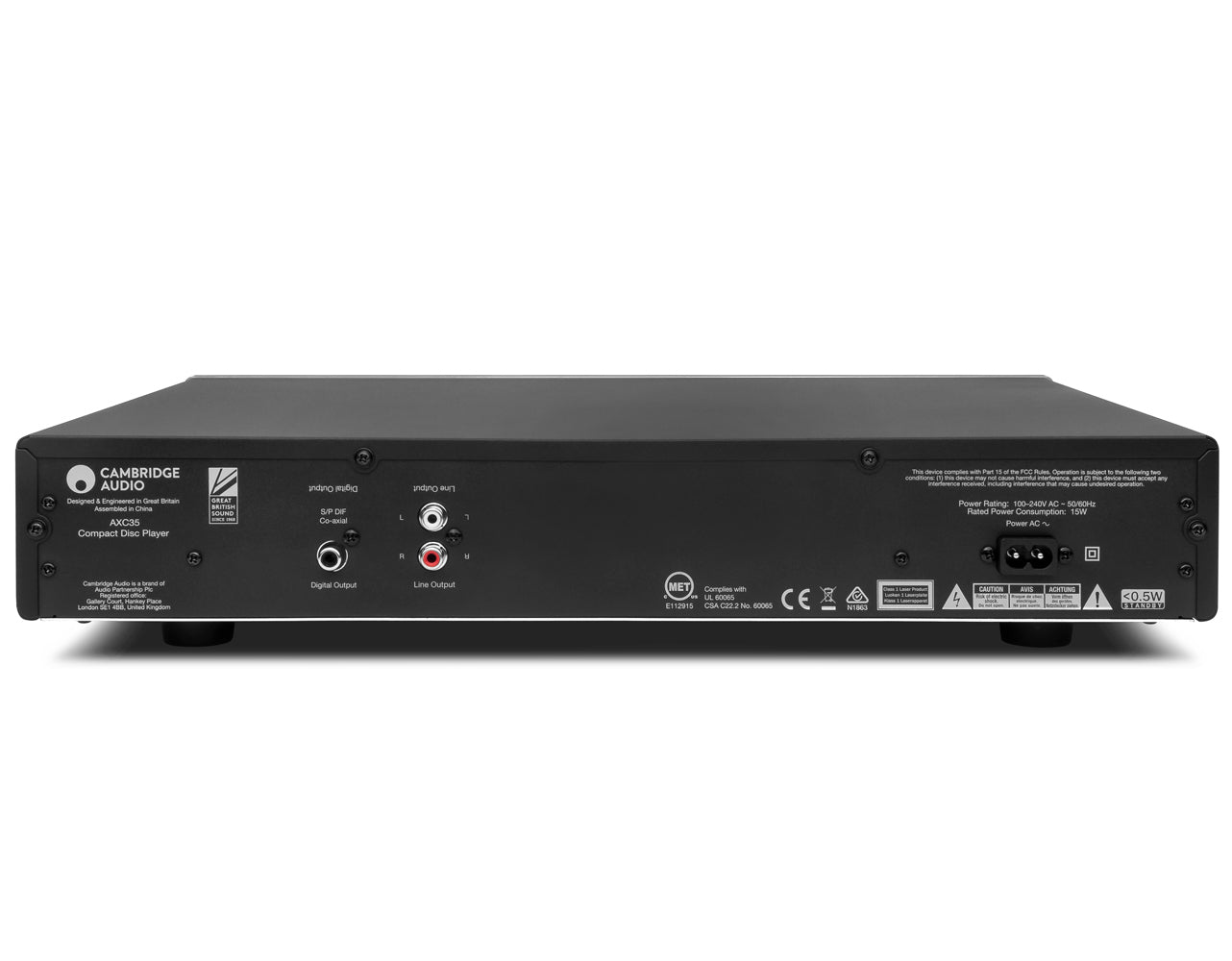 Cambridge Audio AXC35 High Fidelity CD Player - Premium Sound Quality for Home Audio & Music Enthusiasts | Perfect for Living Room, Office & Audiophile Setups