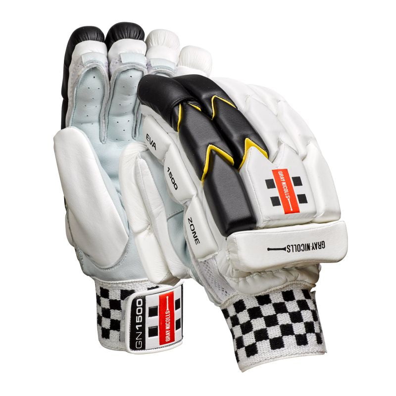 Gray Nicolls GN 1500 Cricket Batting Gloves for Adults - Premium Leather Palm Protection for Training & Matches