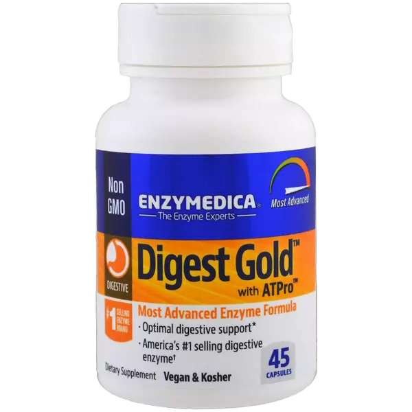 Enzymedica Digest Gold with ATPro - 45 Capsules | Advanced Digestive Enzyme Supplement for Gut Health & Comfort | Perfect for Meals, Travel & Digestive Support