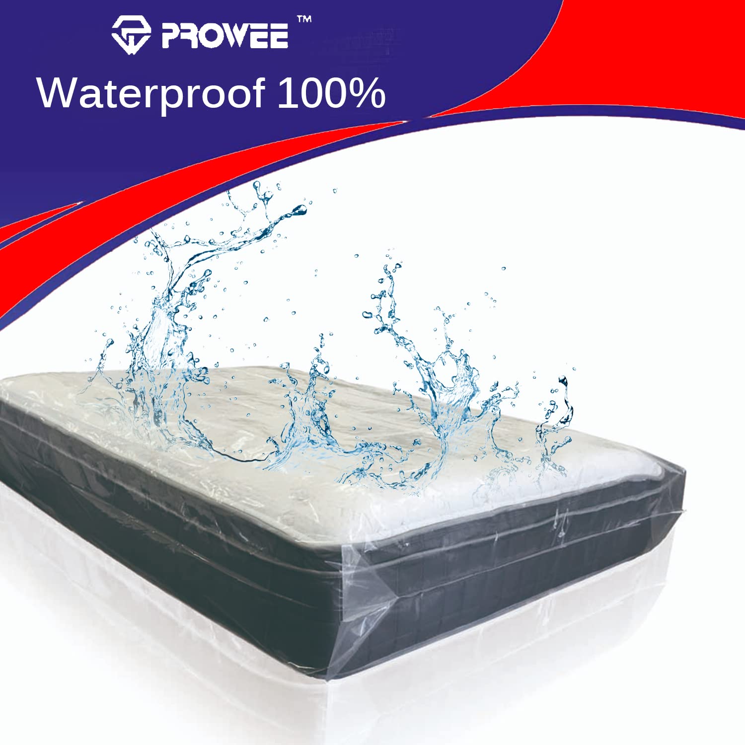 2-Pack 4Mil Heavy Duty Clear Plastic Mattress Bags for Moving & Storage - Full/Twin Size Mattress Protector Cover - Perfect for Home Moves, Long-Term Storage & Bed Protection