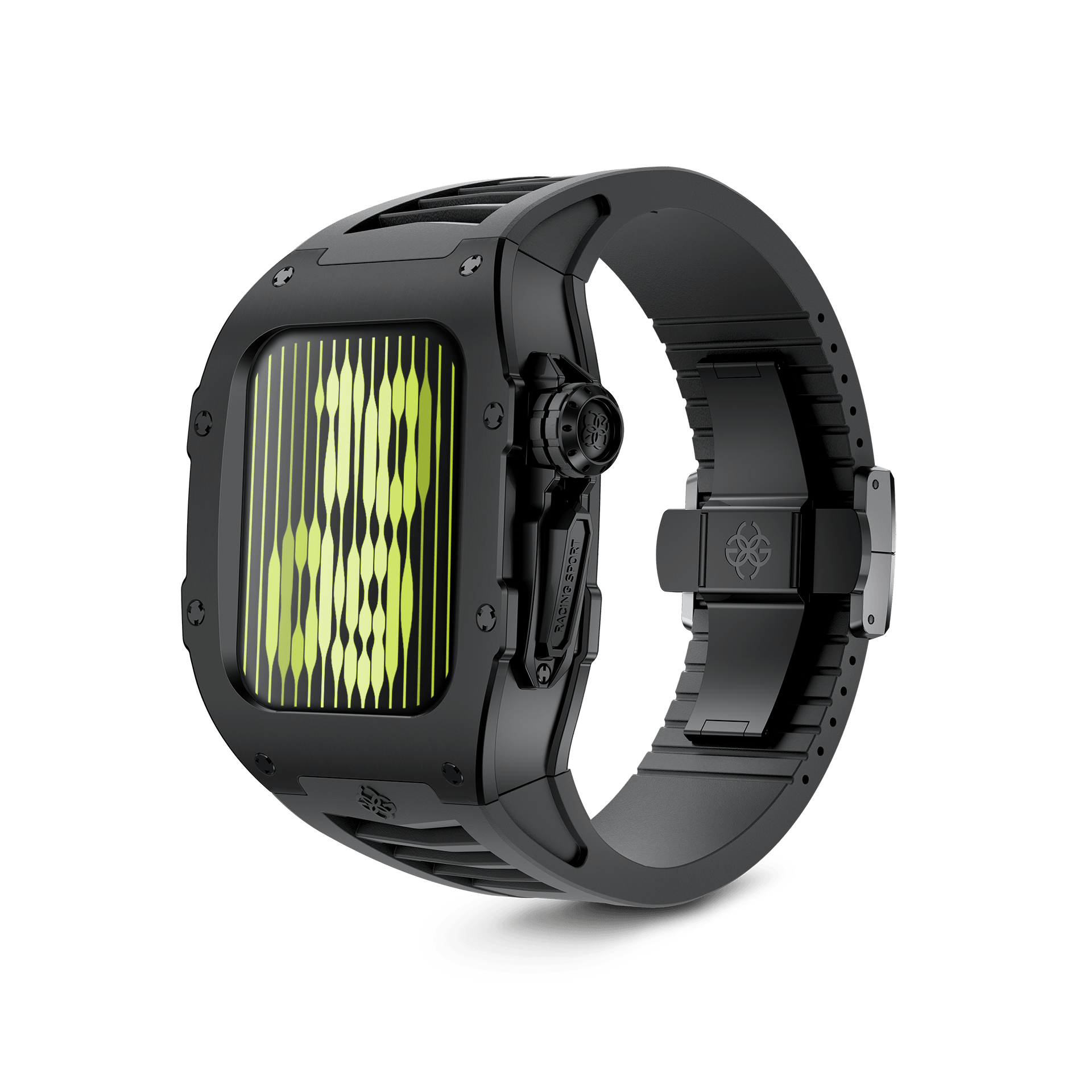 Apple Watch Case - RSTII45 Black on Black Protective Cover for Apple Watch Series 7/6/5/4/3/SE - Slim Fit Durable TPU Case for Everyday Use, Workouts & Outdoor Activities
