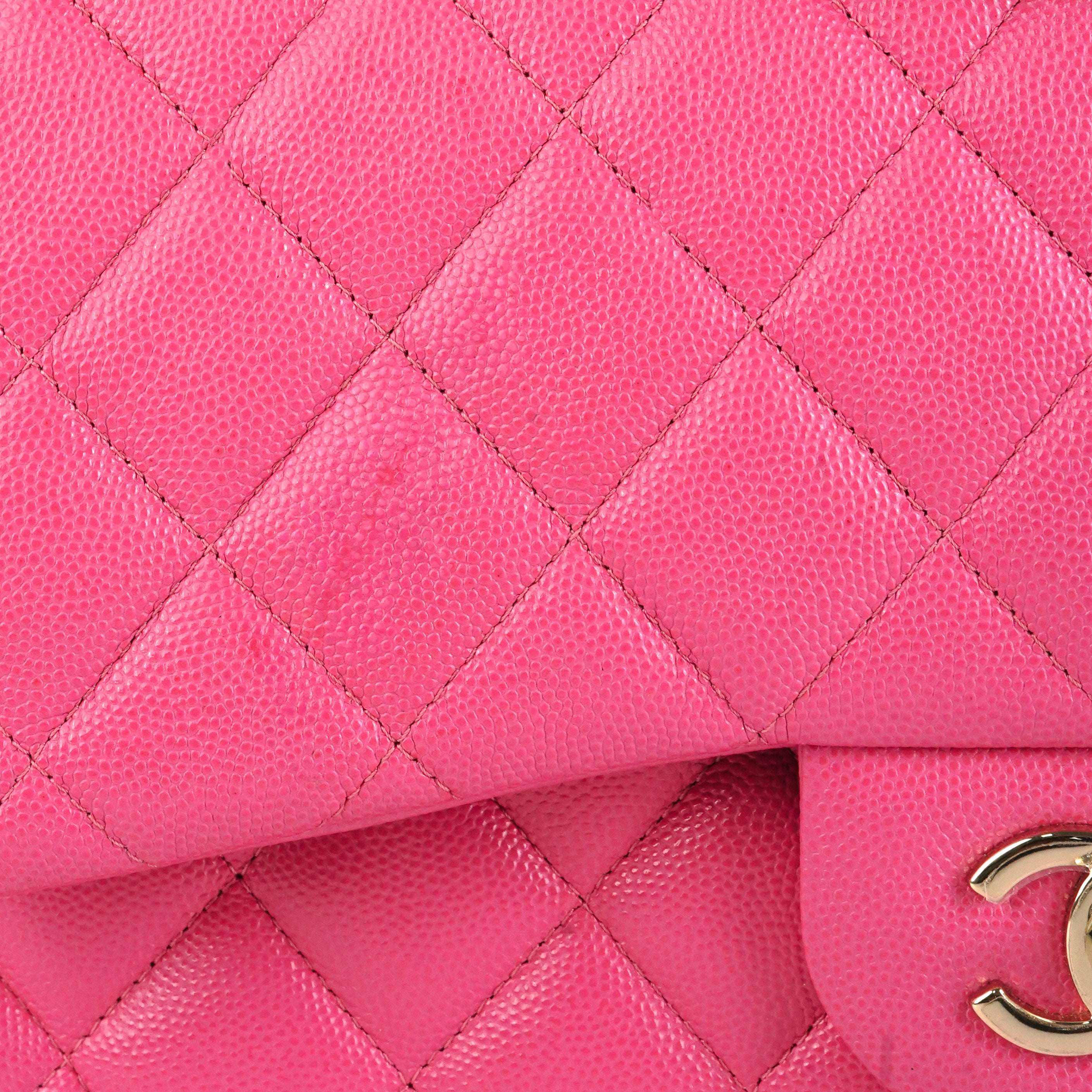 Chanel Jumbo Classic Flap Bag in Pink Caviar Leather - Luxury Designer Handbag for Women, Perfect for Parties, Dating & Everyday Elegance