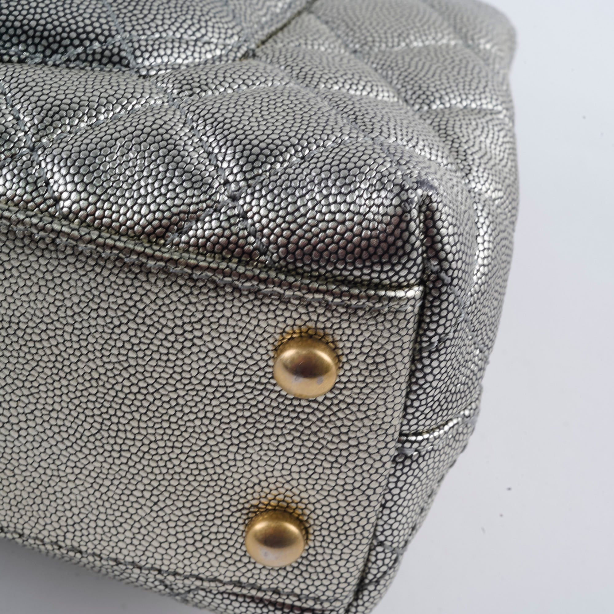 Chanel Small Coco Handle Bag in Metallic Silver - 28 Series Luxury Crossbody Purse for Women | Perfect for Evening Events, Parties & Special Occasions