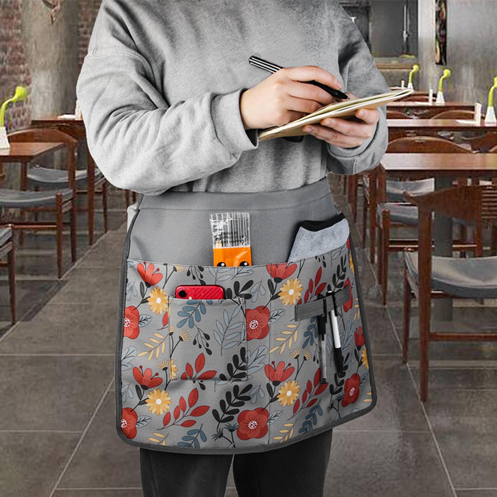 PerGar Gardening Apron with 3 Quick Release Pockets - Unisex Durable Work Apron for Cooking, Baking, Harvesting & Gardening - Perfect for Outdoor Activities, Farm Work & DIY Projects