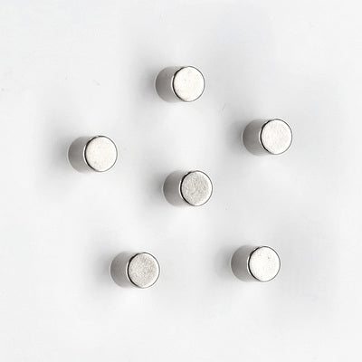 6pcs Extra Strong Stainless Steel Magnet Set - Heavy Duty Refrigerator Magnets for Kitchen, Office & DIY Projects