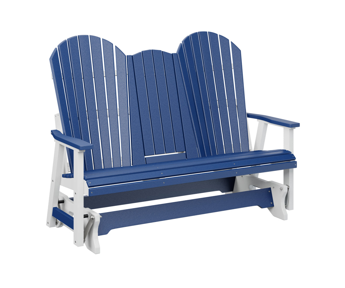 Berlin Gardens Comfo Back 3-Seat Glider Bench with Console - Outdoor Patio Furniture for Relaxing in Garden, Deck, or Backyard