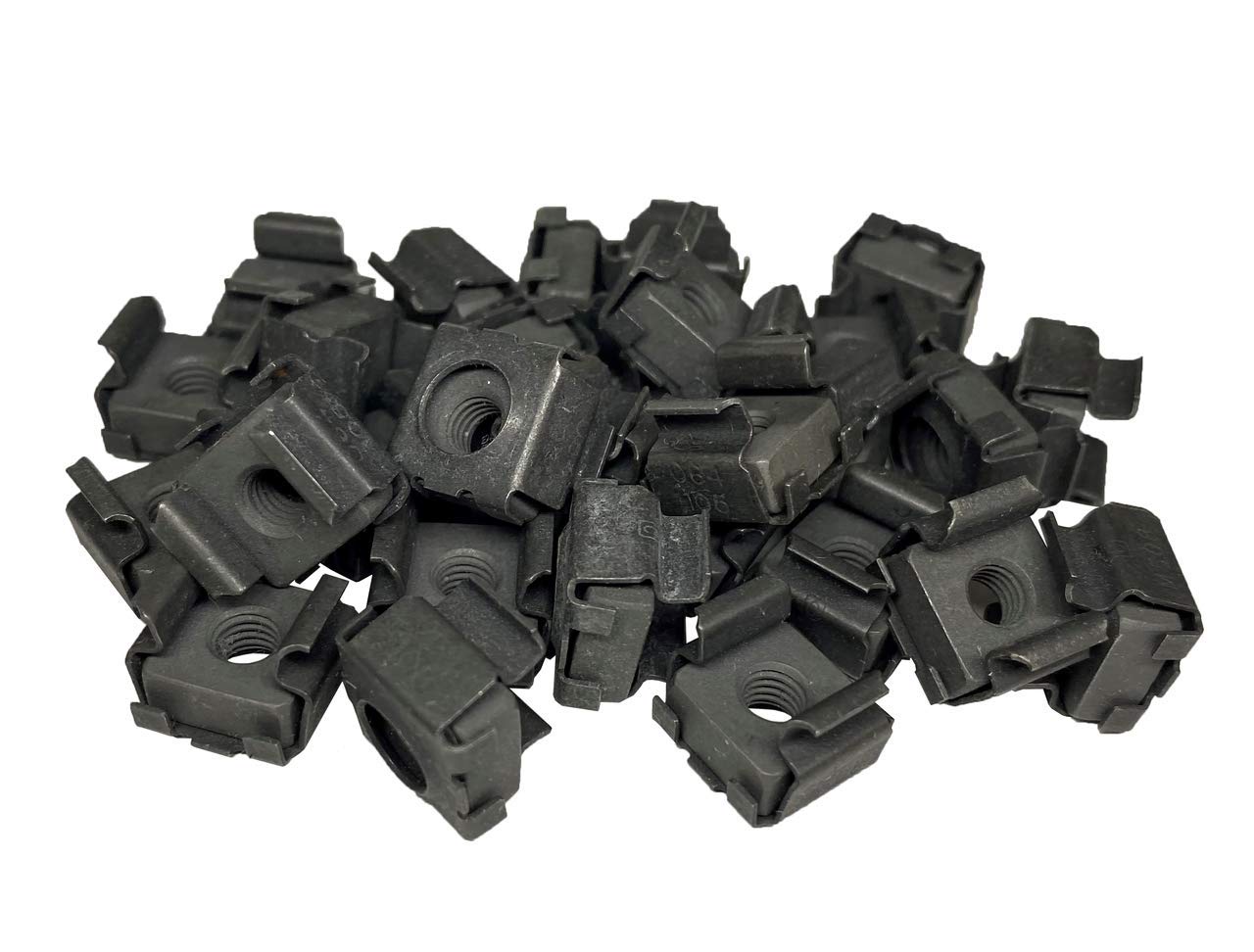 RackGold® M5 Black Snap Cage Nuts 25 Pack - USA Made for Server Racks, Network Cabinets & Data Center Equipment