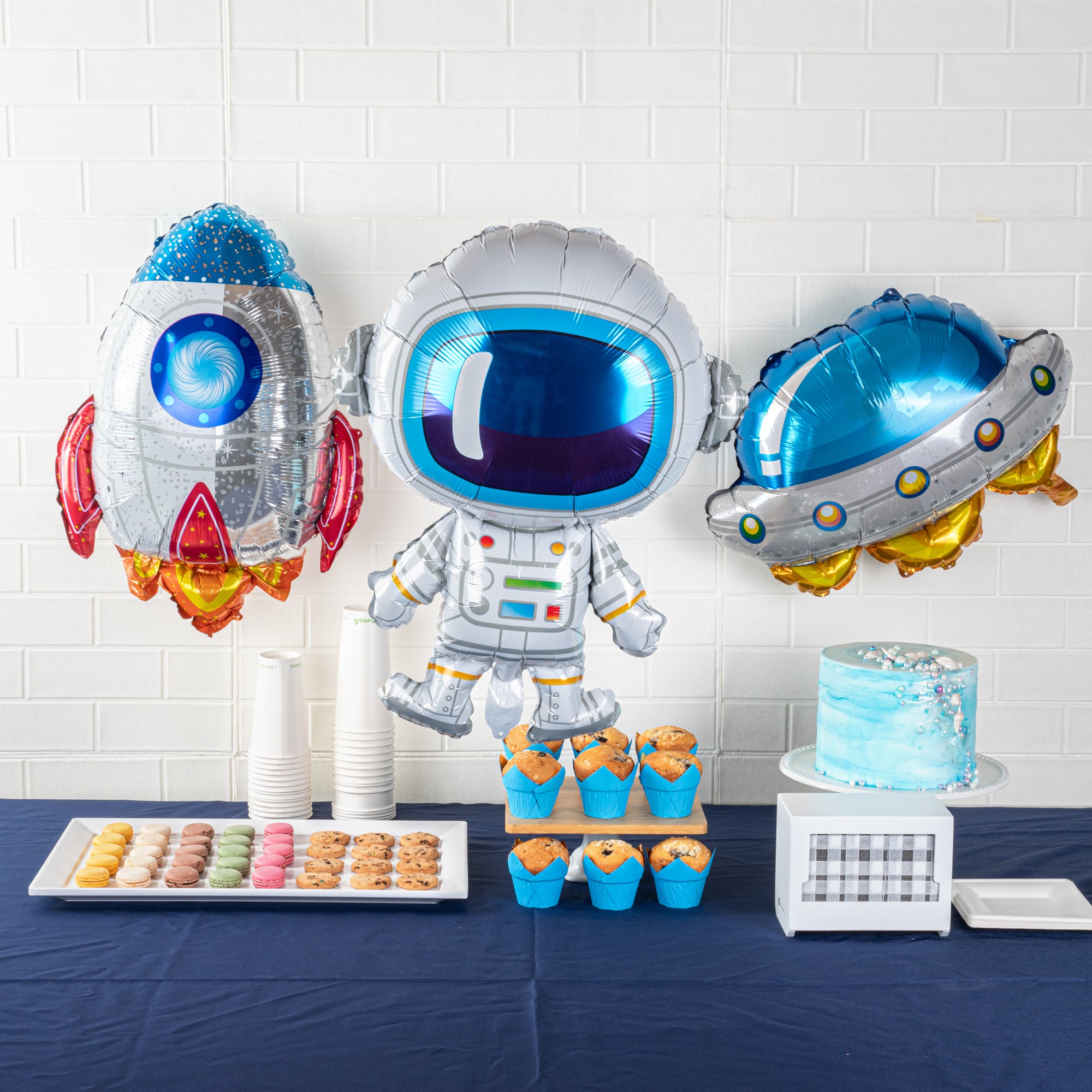 Balloonify Mylar 3-Piece Space Balloon Set - 1 Count Box | Perfect for Birthday Parties, Baby Showers & Space-Themed Events
