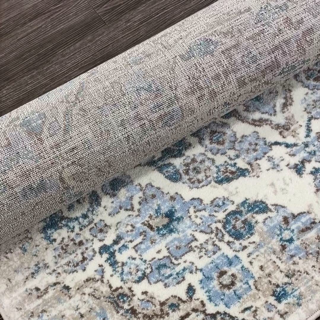 8x11 Cream Area Rugs - Soft Plush Shag Carpet for Living Room, Bedroom, and Office - Non-Slip Backing, Easy to Clean, Durable Floor Mat (4620)