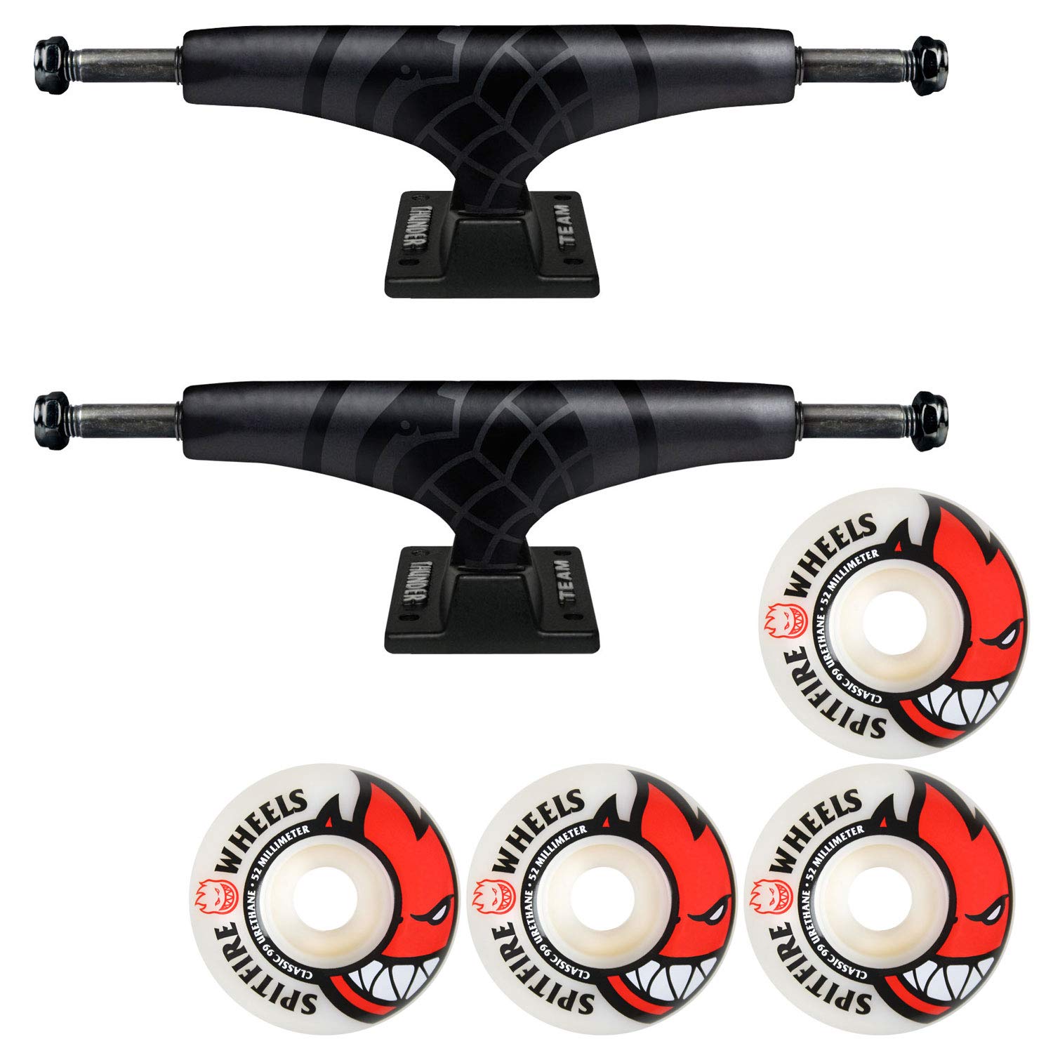 Thunder Skateboard Trucks Sonora 145mm with Spitfire Bighead 52mm Wheels - High Performance Skateboard Parts for Street & Park Riding