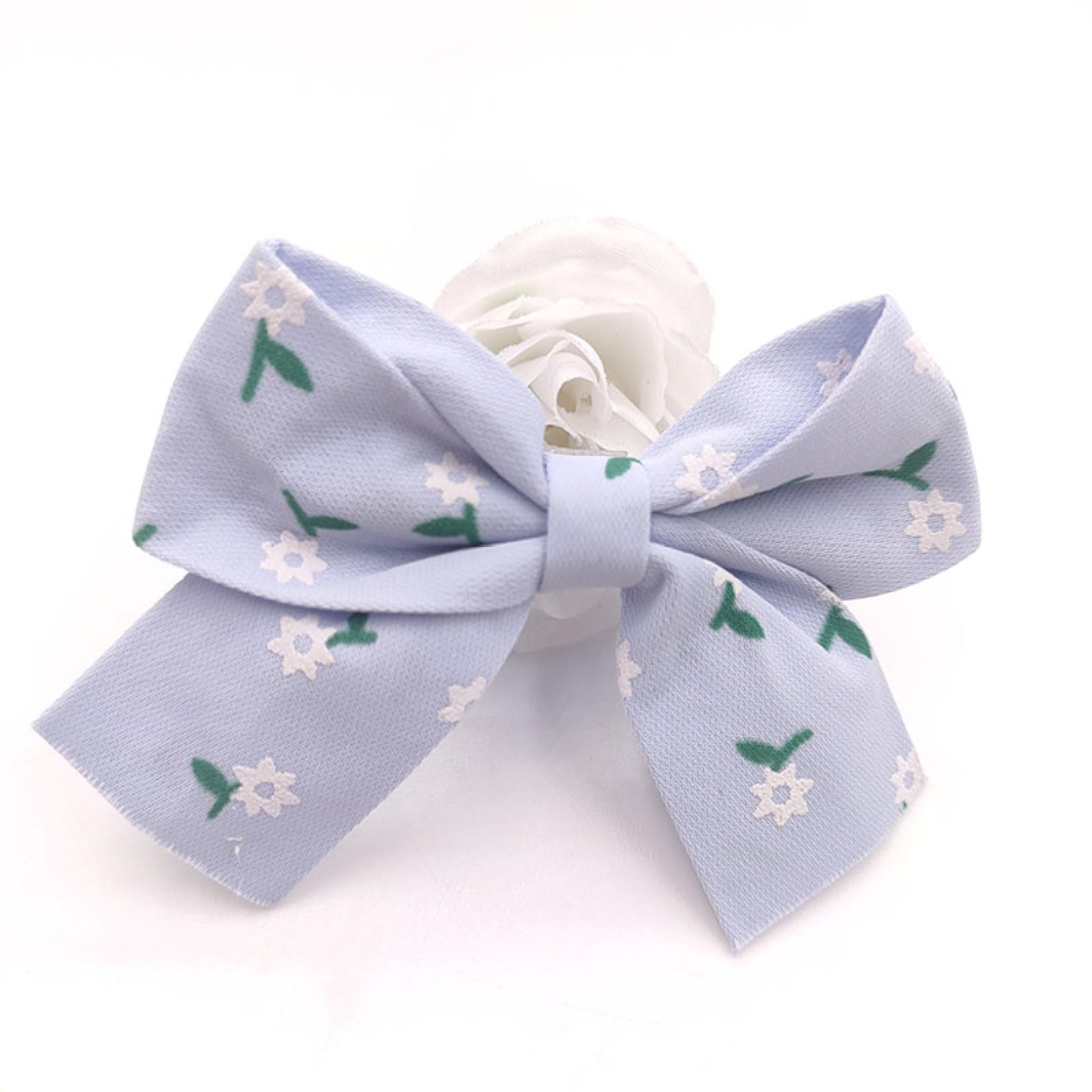 10 Pcs Fabric Bow Knot Appliques with Flowers - Small Floral Bows Elegant Patches for DIY Hair Clips, Headbands, Baby Clothes & Scrapbooking - Perfect for Wedding, Party & Craft Projects