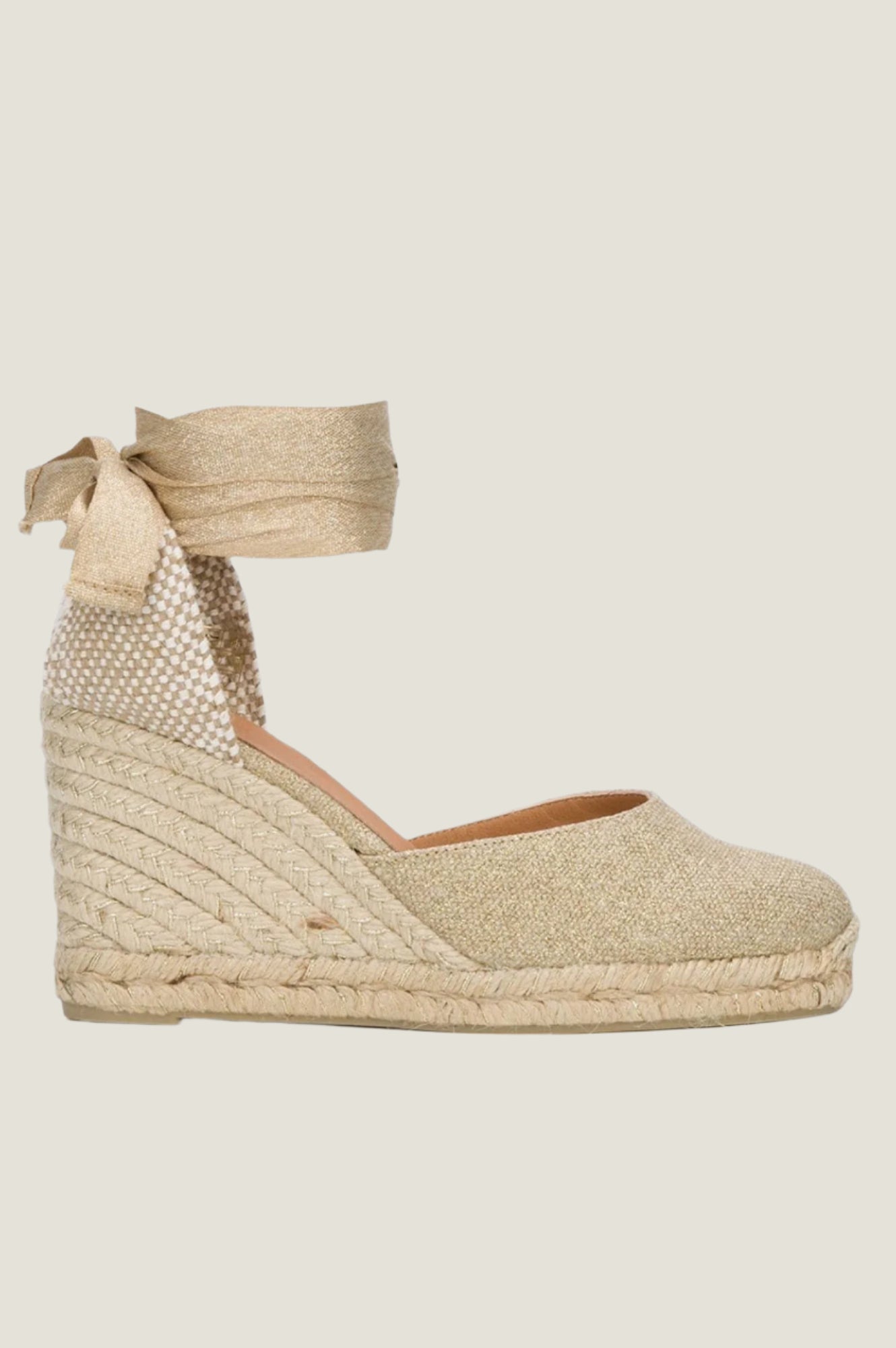 Carina Canvas Wedge Espadrilles Women's Comfortable Summer Sandals - Gold | Casual Beach Walking, Vacation Outfits, Boho Style Fashion