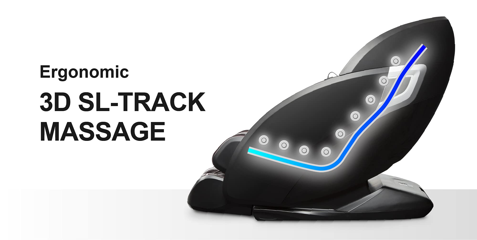 Osaki OS-Pro 3D Tecno Black Full Body Massage Chair with Zero Gravity, Lumbar Heating & Auto Body Scan - 3D SL-Track Technology for Whole Body Relief - Bluetooth Speaker for Relaxation - Perfect for Home, Office or Spa Use