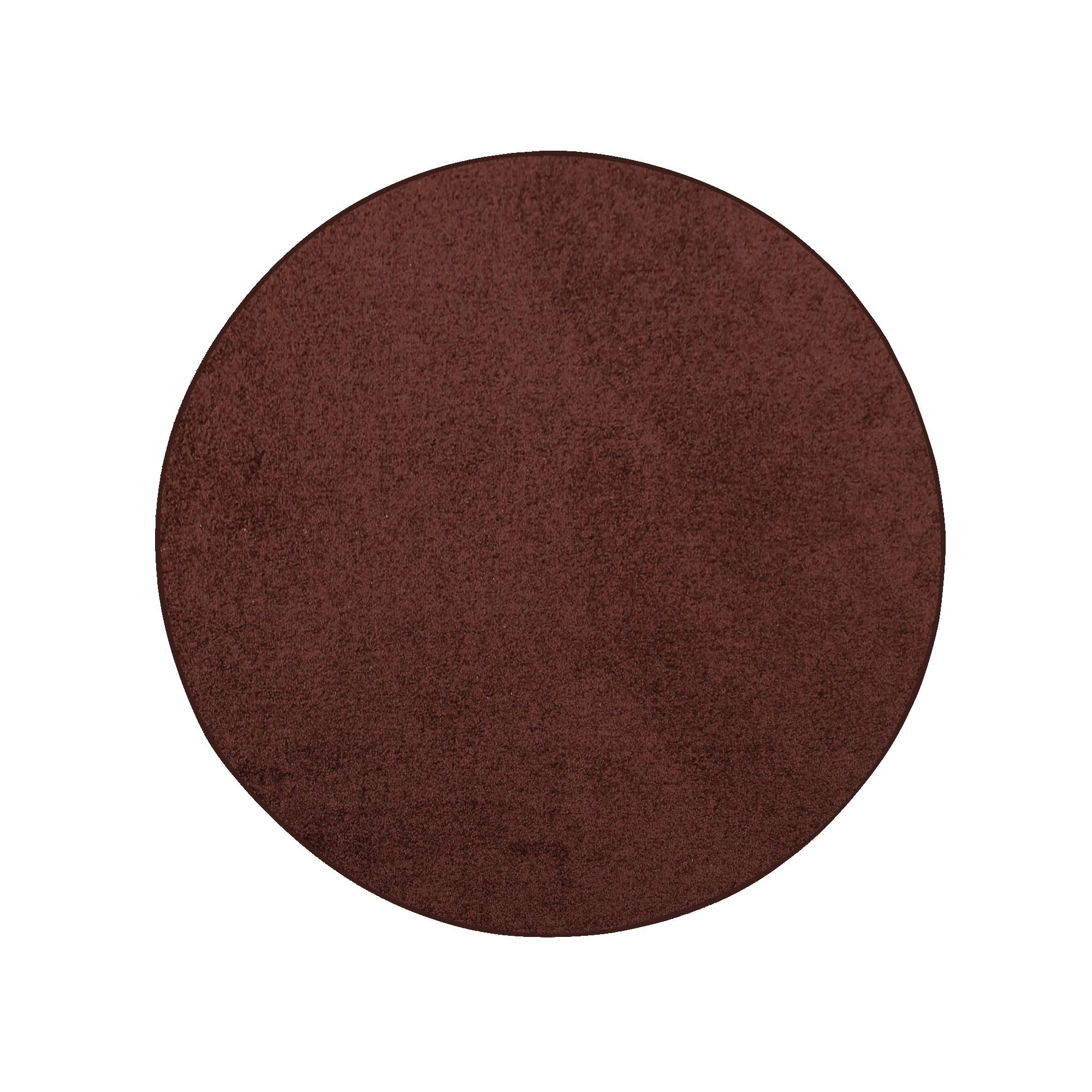 Ambiant Saturn Collection Kids Favourite Chocolate Brown Area Rug - 6' Round Stain-Resistant Indoor Rug for Living Room, Bedroom, Dining Room & Entryway | Pet & Child Safe Non-Slip Carpet | Perfect for Nursery, Playroom, Wedding Decor & Home Staging