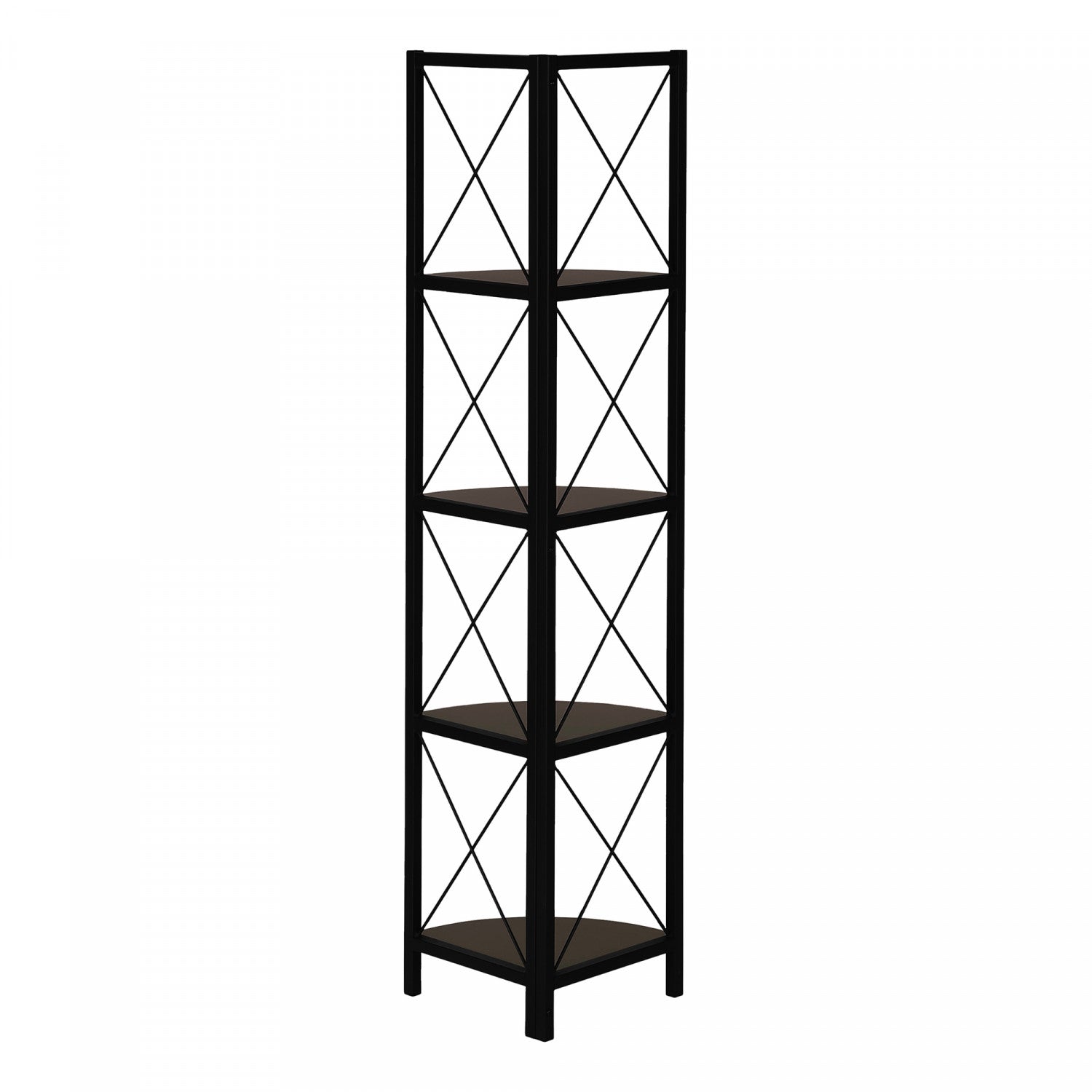 Zeva Dark Brown Bookcase - 5-Tier Wooden Bookshelf for Home & Office Storage - Perfect for Living Room, Bedroom, or Study Organization