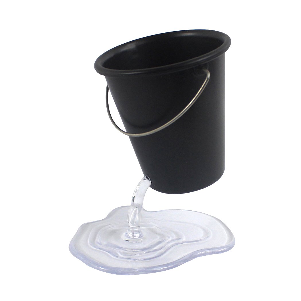 Floating Bucket Pencil Holder - Creative Desk Organizer with Unique Design, Black Pen Case Container for Office & School Supplies | Perfect for Home Office, Study Desk & Workspace Organization