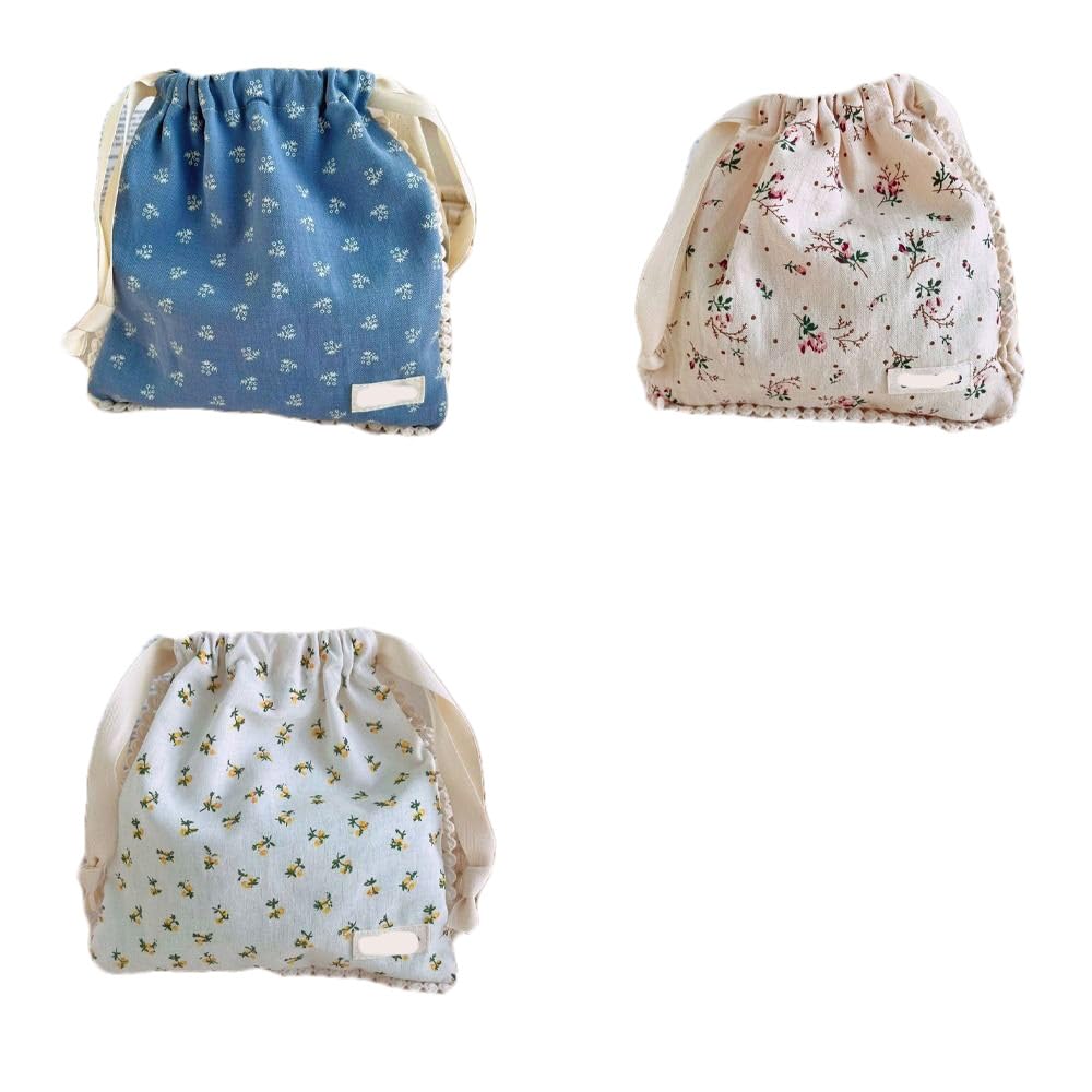**Leadigol Drawstring Wash Pouch – Cute Wristband Cosmetic Bag, Small Cloth Storage Pouch for Makeup, Stationery & Travel Essentials – Perfect for Gym, School & Daily Organizing**
