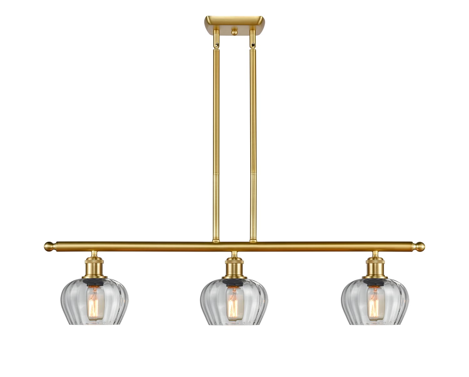 Fenton 3-Light Island Pendant Lighting Fixture - Modern Kitchen Island Chandelier for Dining Room & Home Decor (516-3I-SG-G92) | Perfect for Farmhouse, Rustic & Contemporary Interiors