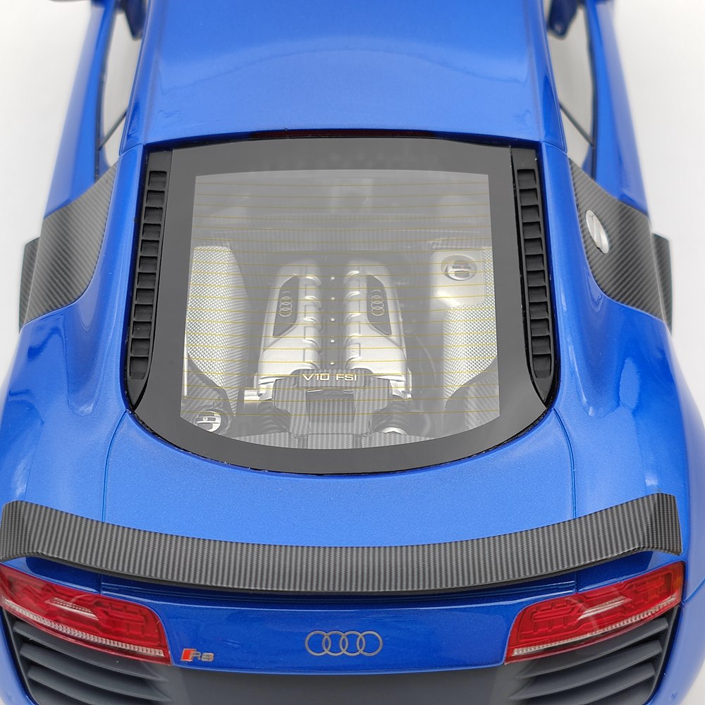 1/18 Scale Audi R8 LMX 2014 Limited Edition Blue Resin Model Car - DNA Collectibles DNA000031 - Perfect for Car Enthusiasts, Collectors & Home/Office Display