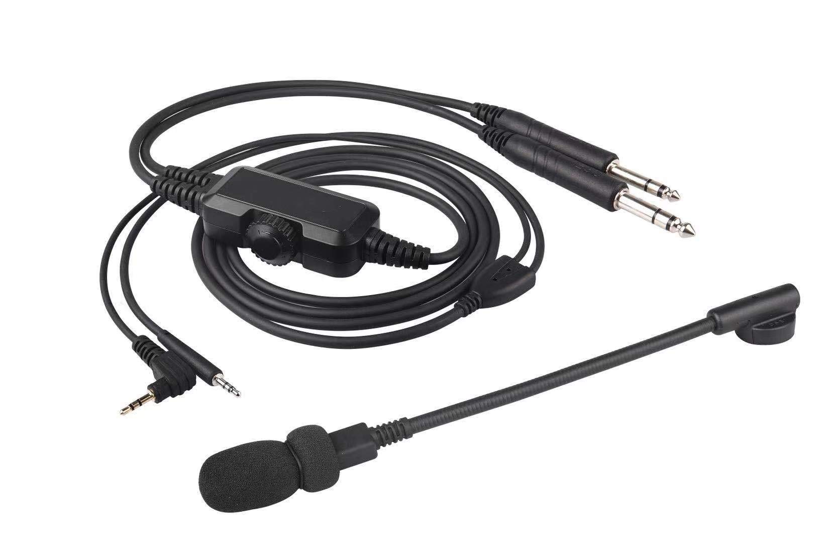 Pro Universal Aviation Microphone with Noise Cancelling - Compatible with Sennheiser, Sony, Bose Headphones | Transform into ANR Pilot Headset for Flight Simulation & Aviation Training