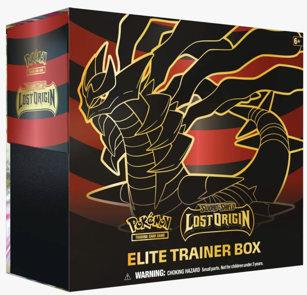 Pokémon Sword & Shield Lost Origin Elite Trainer Box ETB - 36 Booster Packs, Sleeves & Dice | Collectible Trading Card Game for Battles & Deck Building