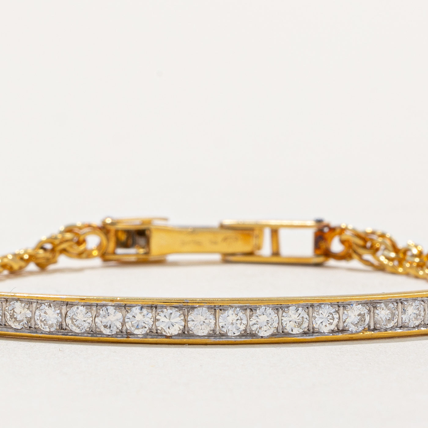 0.80ctw Diamond Row Bracelet - 6.25