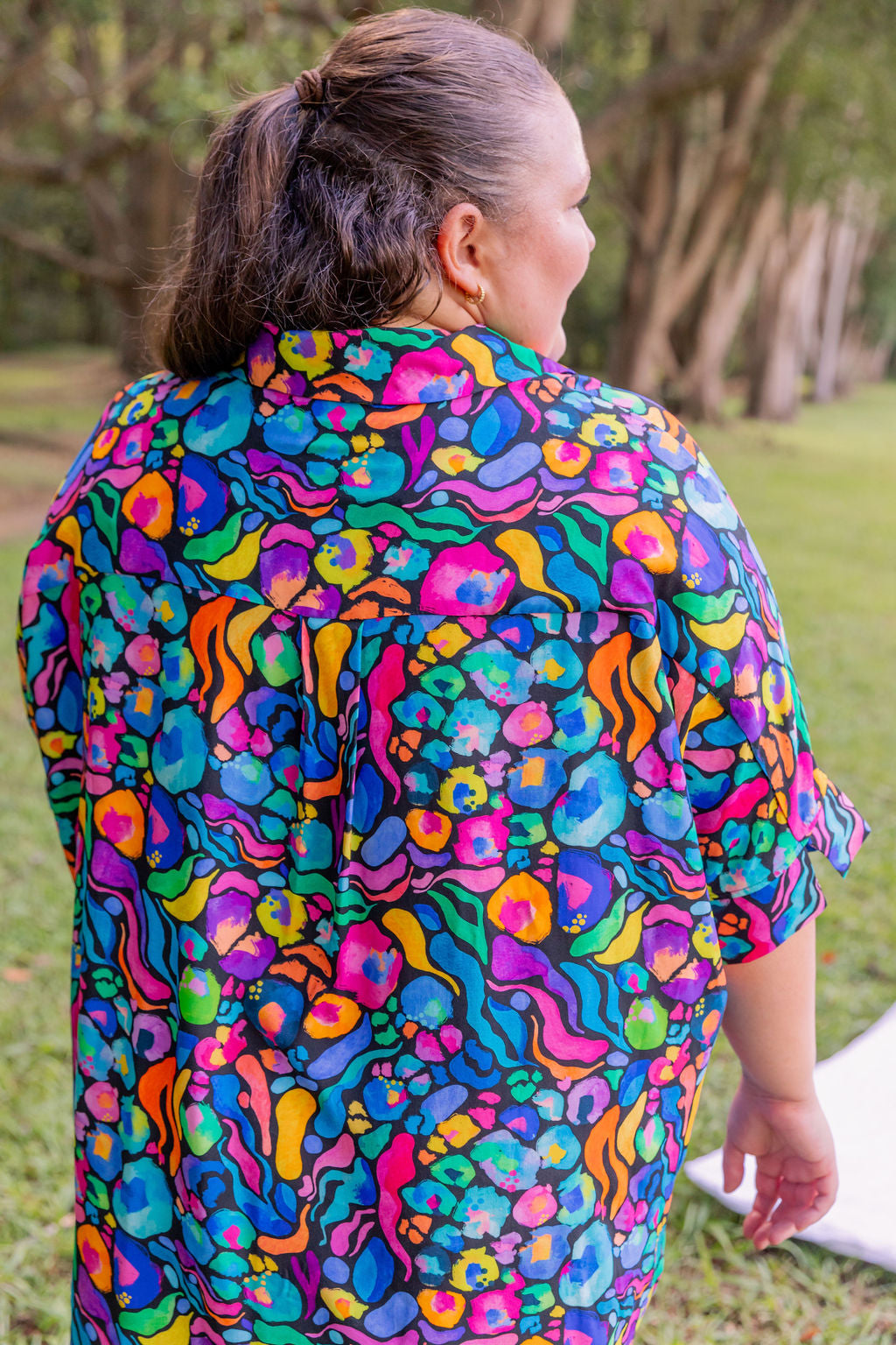 Kasey Rainbow Tammin Shirt - Stylish African Print Women's Top for Casual Wear & Summer Outfits