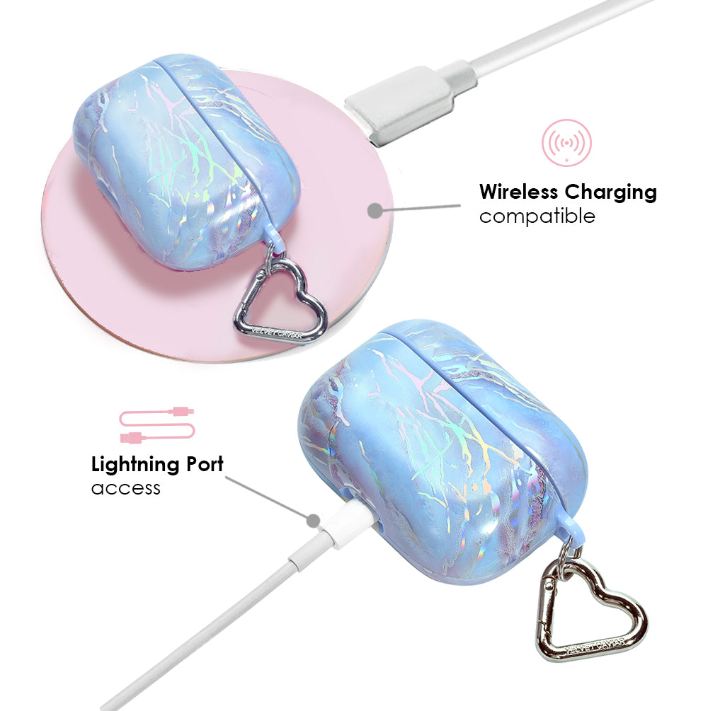 Holo Moonstone AirPods Case - Crystal Clear Protective Cover for AirPods Pro/3/2 - Stylish & Durable Phone Accessory for Daily Use, Travel, and Gifts