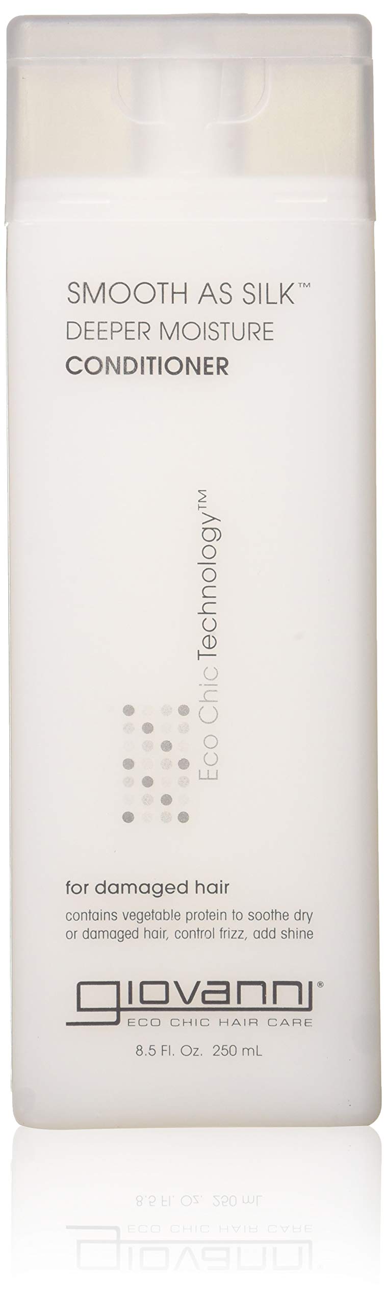 GIOVANNI COSMETICS Smooth as Silk Deep Moisture Shampoo & Conditioner Set - 8.5 oz (250ml) for Chemically Treated Hair - Vegan, Sulfate-Free & Cruelty-Free Hair Care - Perfect for Dry, Damaged Hair Repair & Daily Nourishment