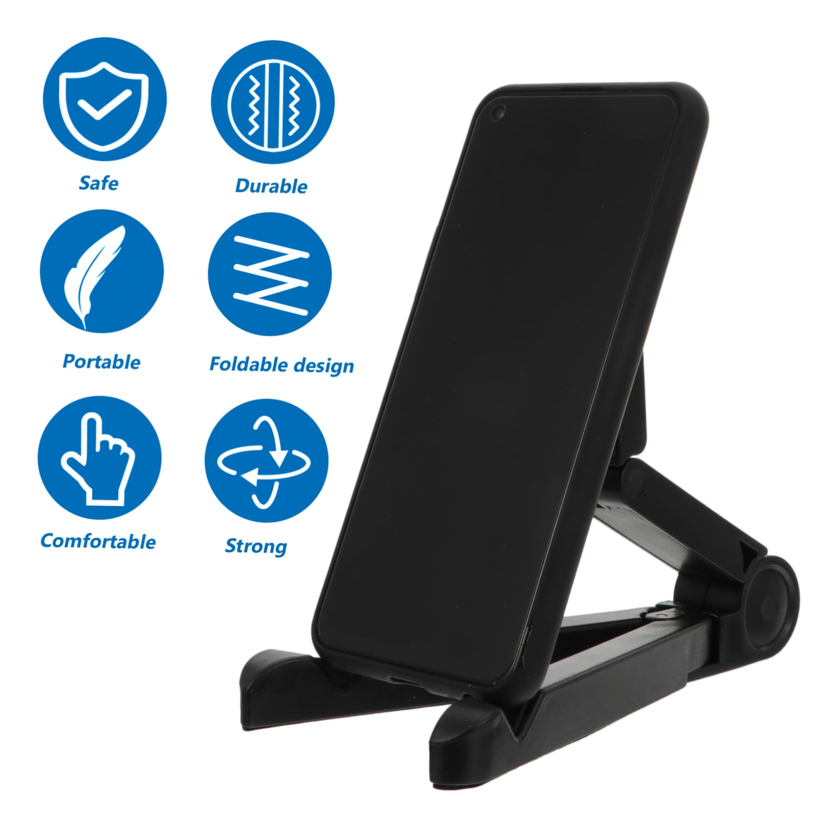 UKCOCO 2-Pack Triangular Folding Tablet Stand - Adjustable Phone Holder for Desk, Table, Bed - Perfect for Watching Videos, Reading, Video Calls & Hands-Free Use