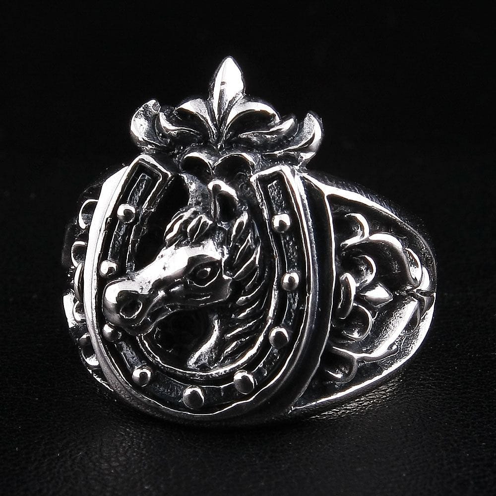 Authentic Sterling Silver Medieval Horse Ring for Men & Women - Elegant Vintage Jewelry for Gifts, Weddings & Renaissance Fairs