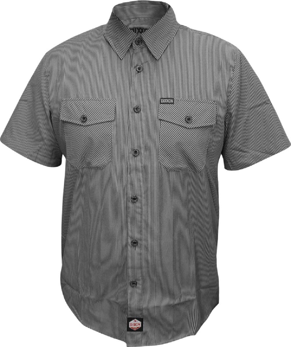 Doc's Motorcycle Parts DIXXON Work Shirt - Premium Workforce Stripe Flannel Shirt for Men | Durable & Comfortable Riding Gear | Perfect for Motorcycle Enthusiasts & Outdoor Work
