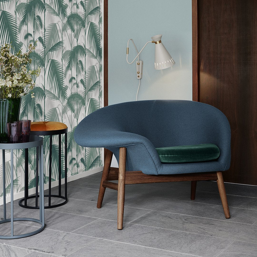 Hans Olsen Fried Egg Chair - Mid Century Modern Lounge Chair with Swivel Base, Upholstered in Premium Fabric - Perfect for Living Room, Lounge, or Office Decor
