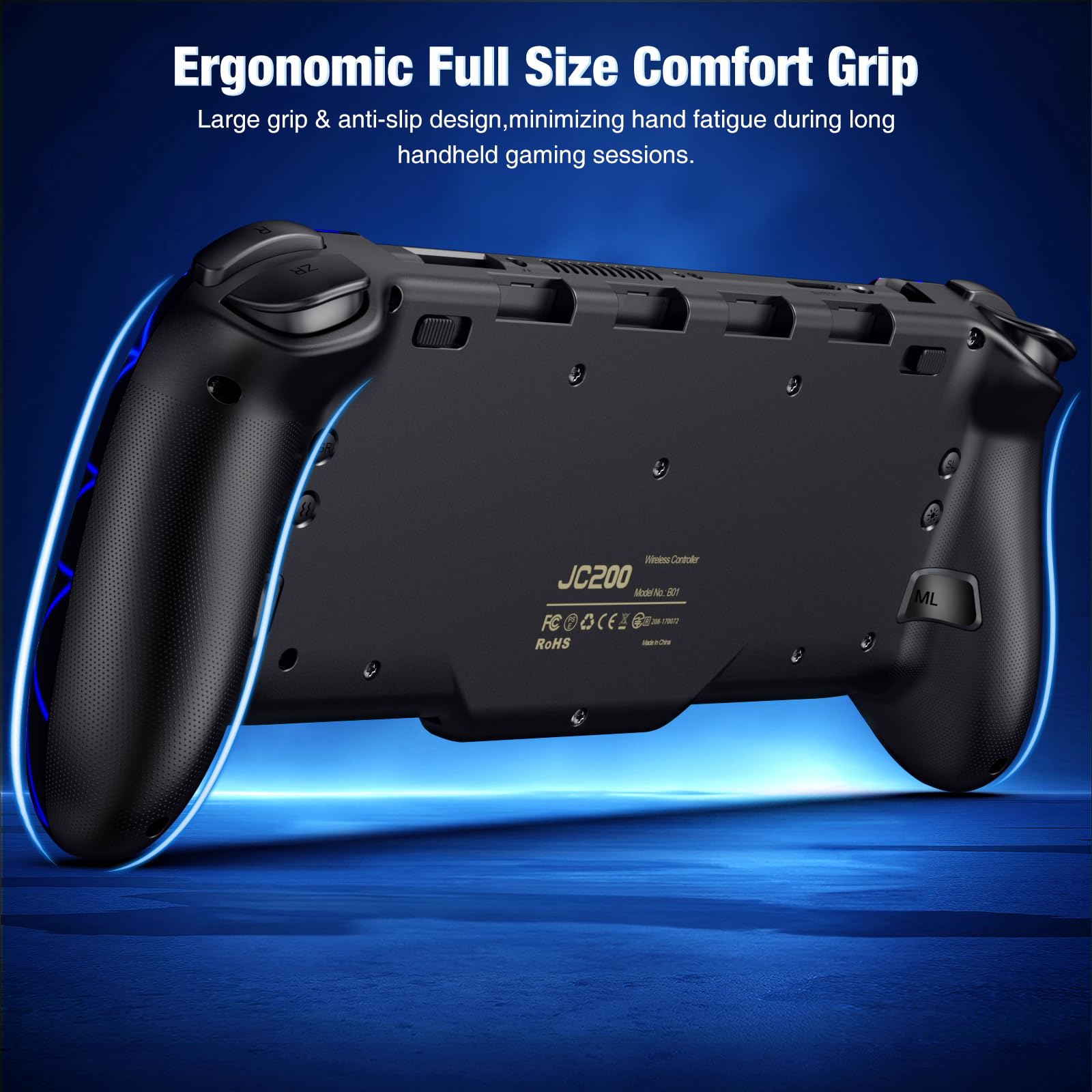Wireless Pro Controller for Nintendo Switch & Switch OLED - Ergonomic Full-Size Gamepad with One-Piece Joypad Design | Perfect for Handheld Mode Gaming, Multiplayer Sessions & Long Play Comfort