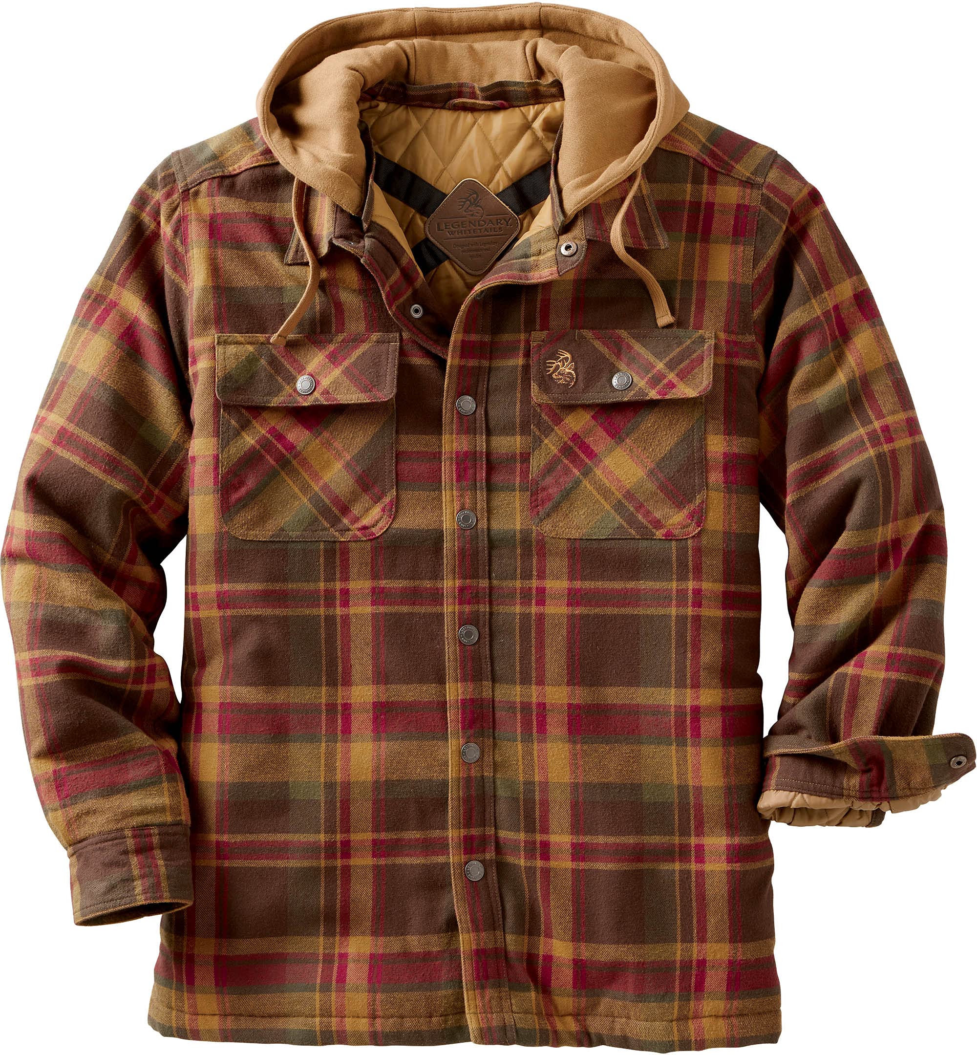 Legendary Whitetails Men's Concealed Carry Maplewood Hooded Shirt Jacket - Outdoor Hunting & Casual Wear for Men