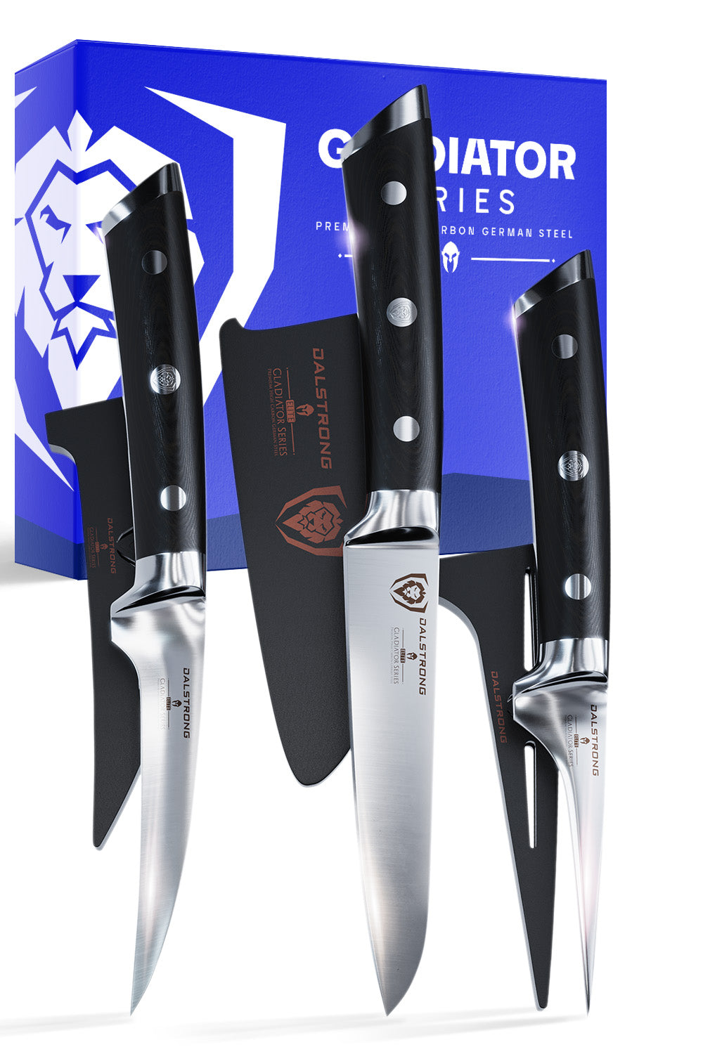 Premium 3-Piece Fruit & Vegetable Paring Knife Set - Gladiator Series | NSF Certified | Dalstrong © | Perfect for Peeling, Coring & Precision Cutting in Professional Kitchens & Home Cooking