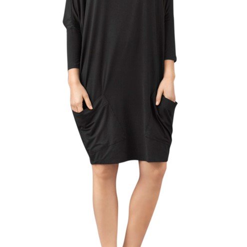 Vanilla Long Sleeve Loose Fitted Midi T-Shirt Dress for Women - European Made Cotton Casual Dress for Everyday Wear, Date Night & Office Outfits