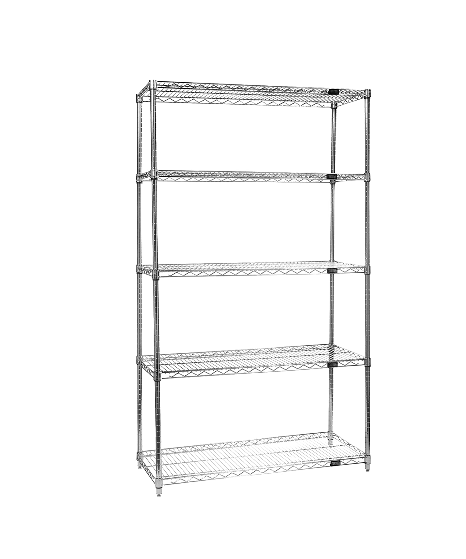 Quantum Storage Systems WR63-2448C-5 Chrome Wire Shelving Starter Kit - 5-Tier Metal Shelves 63