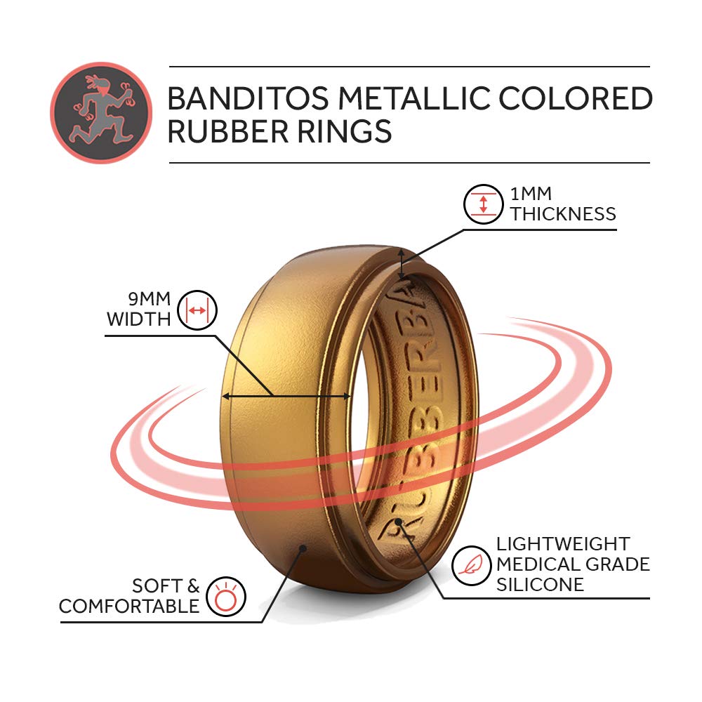 Silicone Wedding Bands for Men & Women - Comfortable, Durable, Non-Slip Rubber Rings for Gym, Workout, Swimming & Outdoor Activities