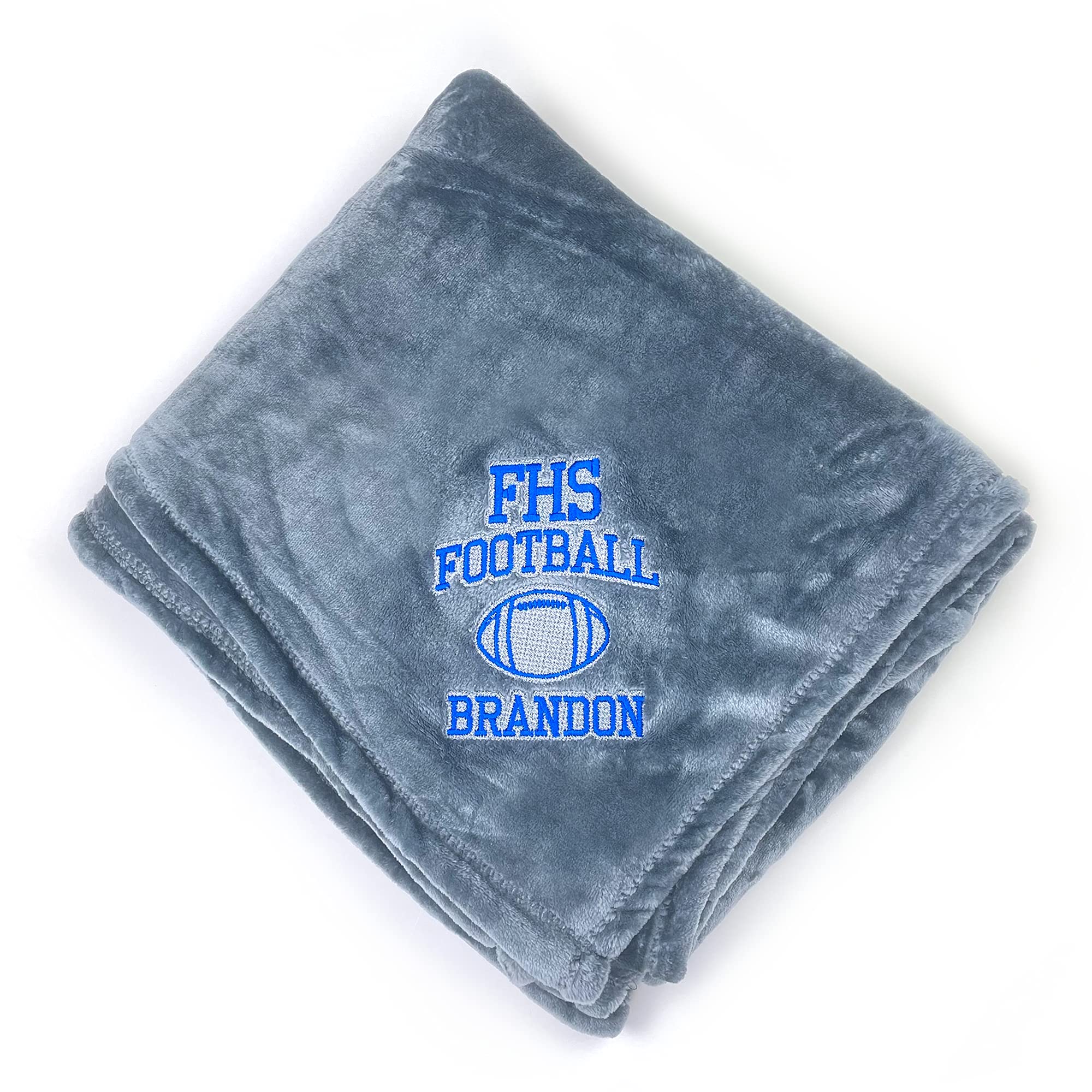 Personalized Football Blanket - Custom Embroidered Senior Blanket for Sports Fans | Perfect Gift for Graduation, Game Day & Cozy Nights at Home