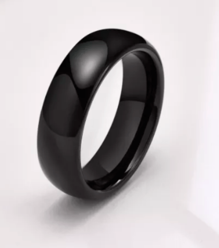 Jet Black Genuine Tungsten Ring for Men - Durable & Scratch-Resistant Wedding Band - Perfect for Everyday Wear, Anniversary Gifts & Special Occasions