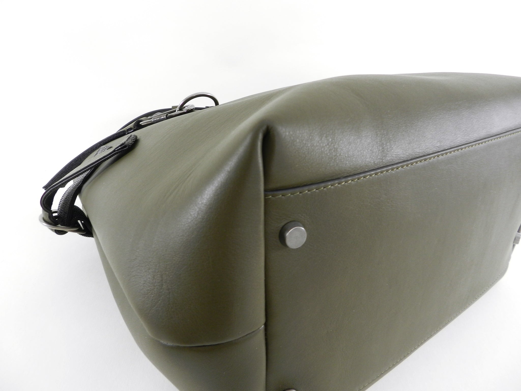 Brunello Cucinelli Olive Green Large Tote Bag with Beaded Detail - Stylish & Spacious Women's Leather Handbag for Work, Travel & Everyday Use