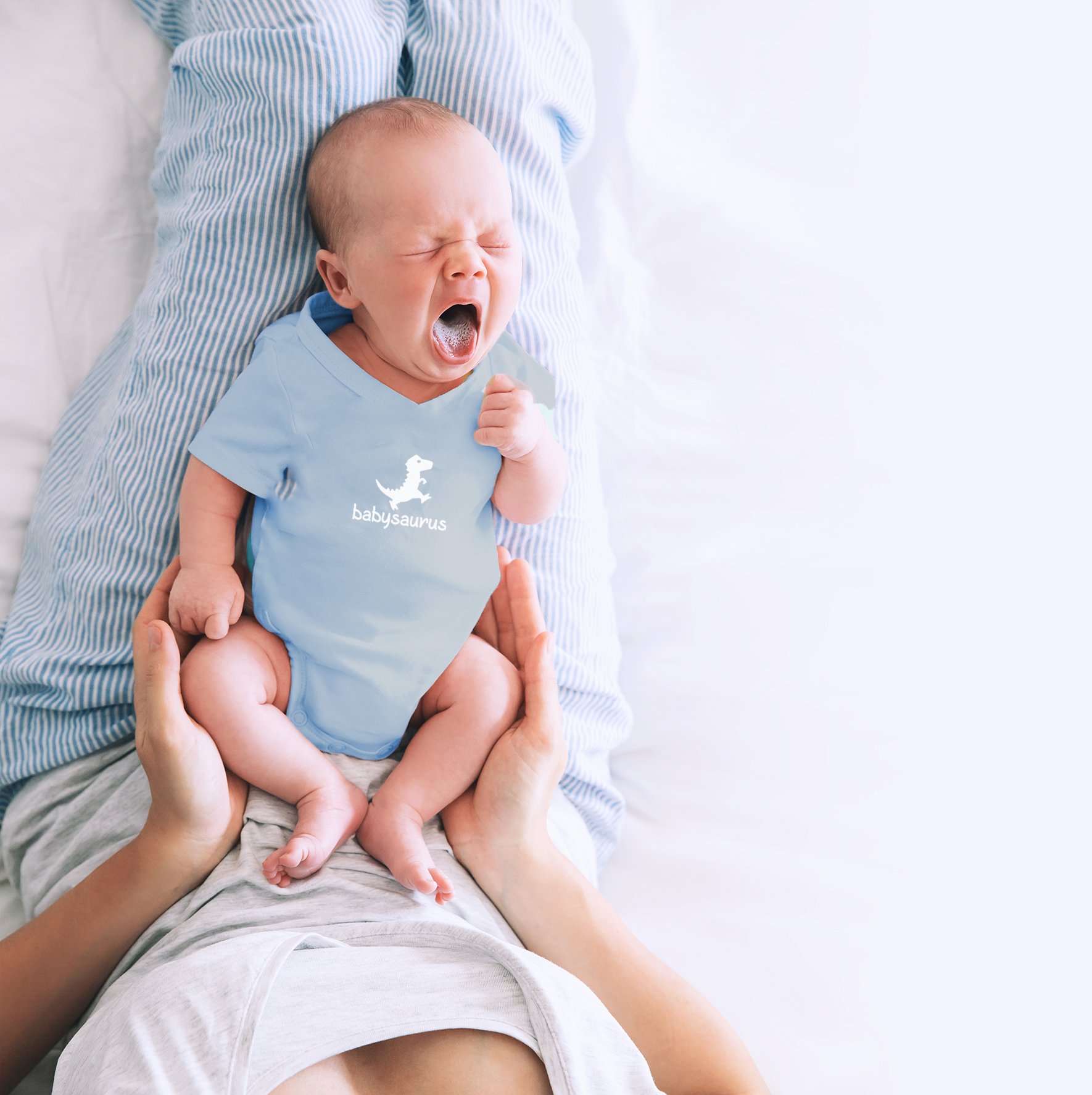 Crazy Bros Tees Babysaurus Baby Bodysuit - Cute Dinosaur Romper for Newborns & Infants | Unisex Baby Clothes for Boys & Girls | Perfect for Playtime, Photo Shoots & Everyday Wear