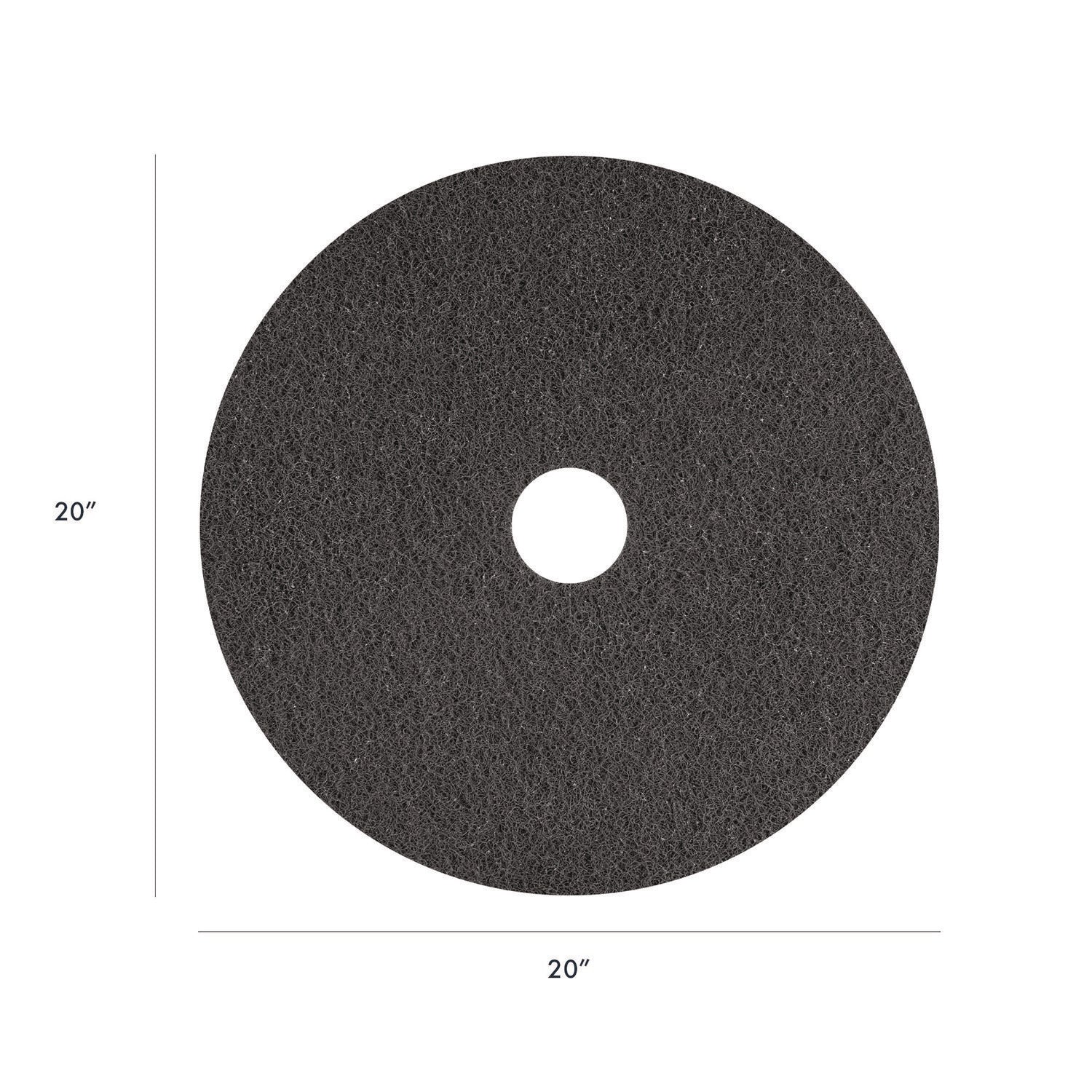 Americo® Titan Stripping Pad - 20 Inch Diameter Gray Floor Buffer Pads (5-Pack) - Heavy Duty Concrete & Wood Floor Restoration for Commercial & Home Use