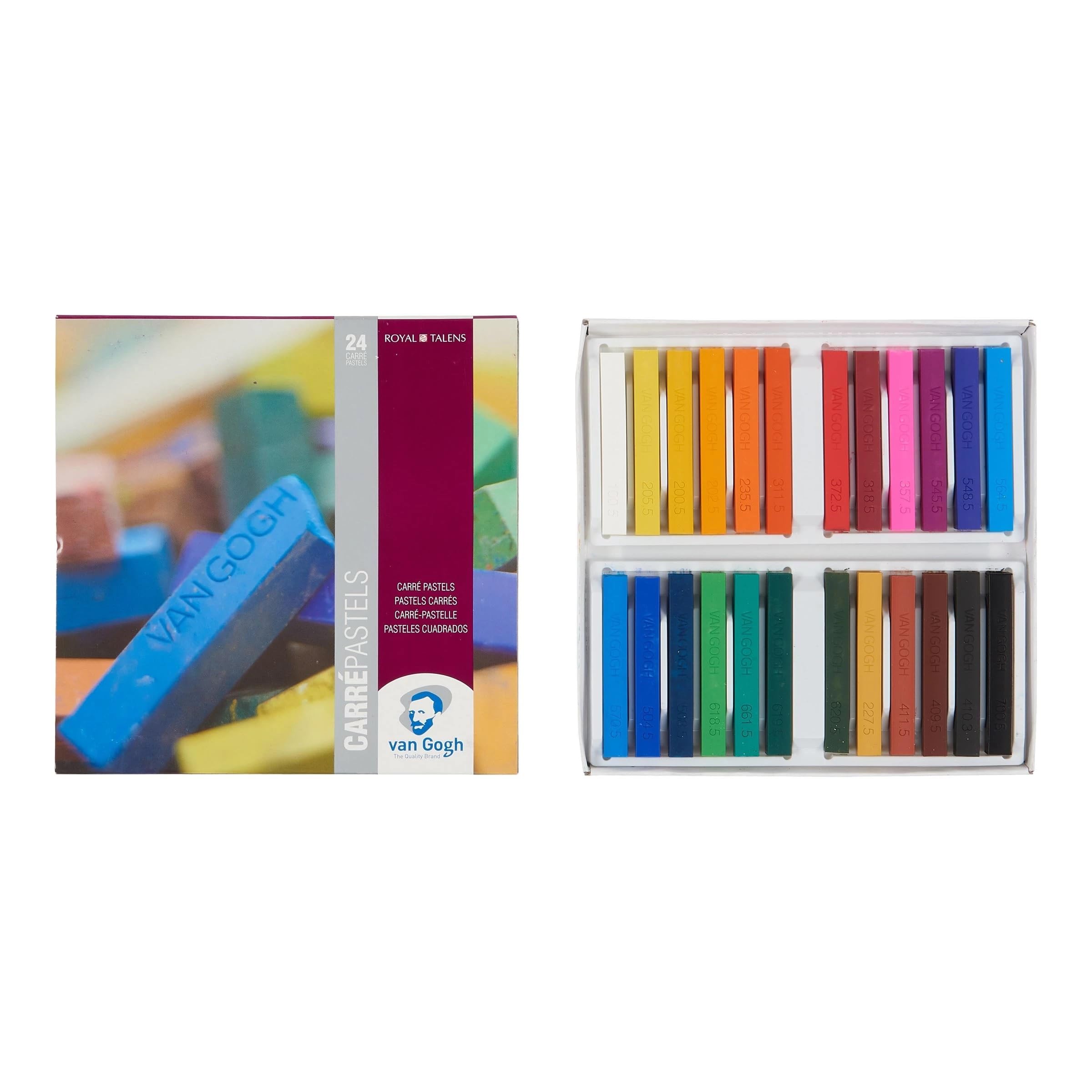 Van Gogh 24-Color Soft Pastel Set - Premium Artist Chalk Pastels for Drawing & Sketching | Ideal for Professional Artists, Students & DIY Craft Projects