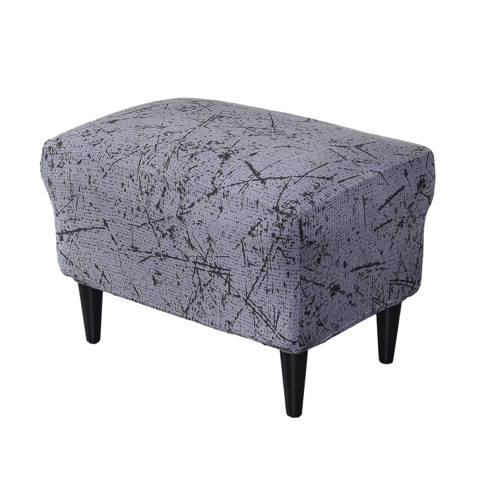 CRFATOP X-Large Ottoman Chair Cover - Stretchable Printed Rectangle Storage Stool Slipcover with Elastic Bottom (22